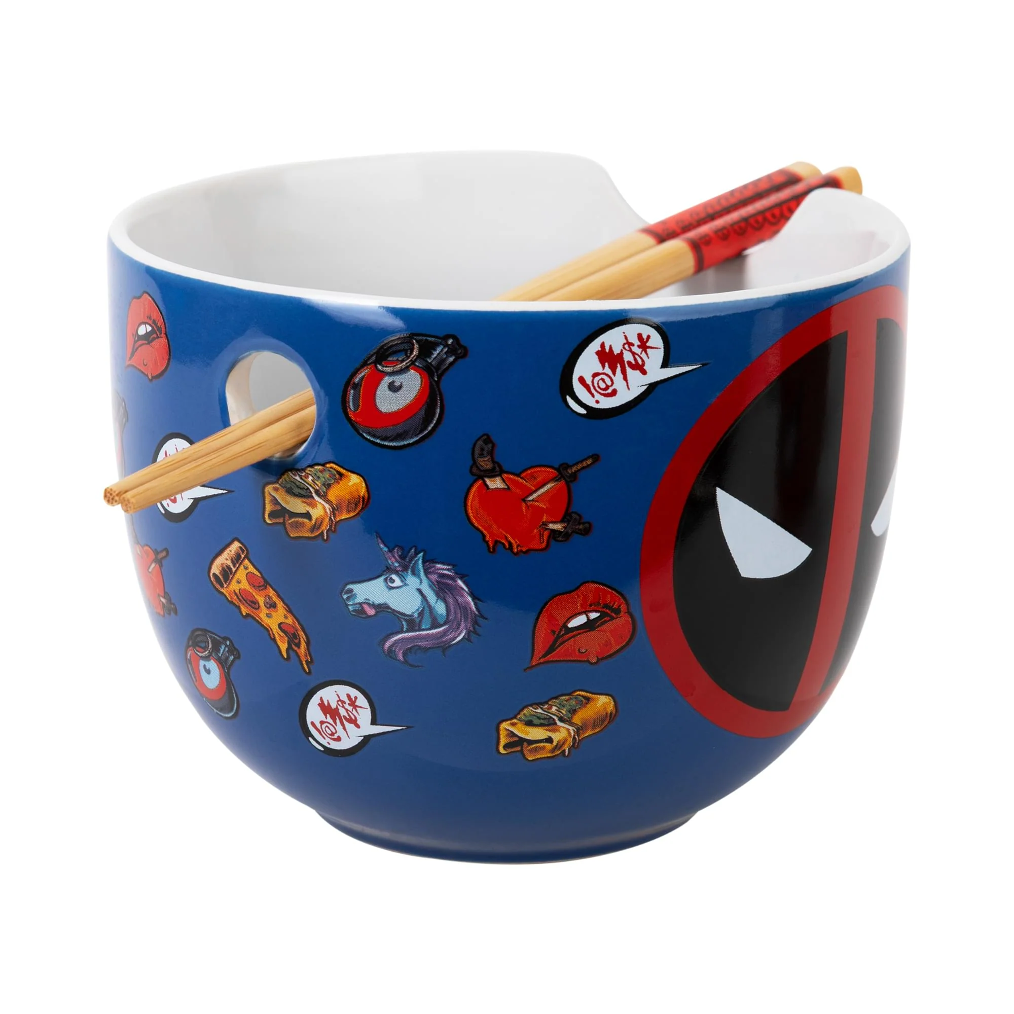Marvel Deadpool Iconography 20-Ounce Ramen Bowl and Chopstick Set - Image 2