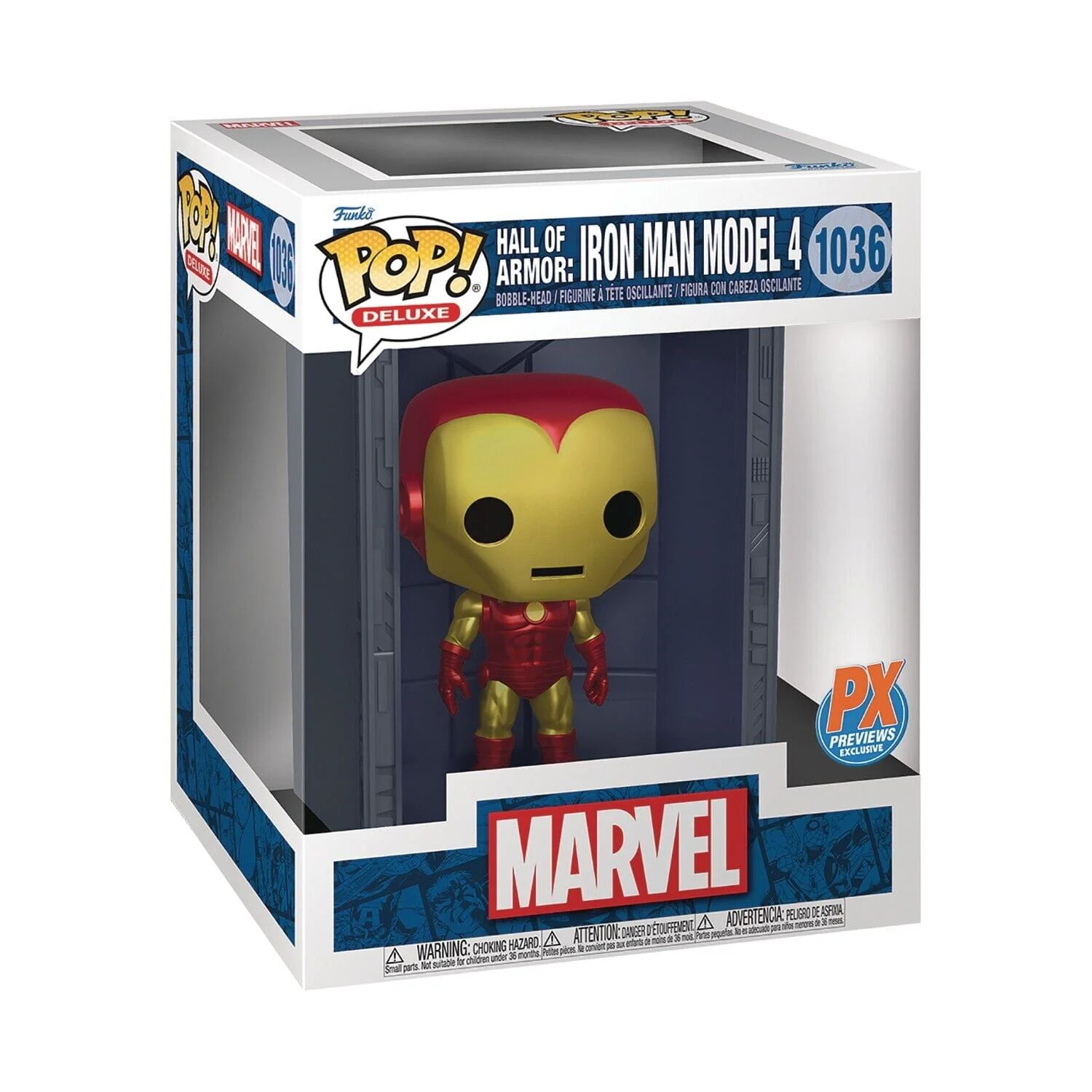 Marvel Exclusive Funko POP Deluxe | Hall of Armor Iron Man Model 4 - Image 2
