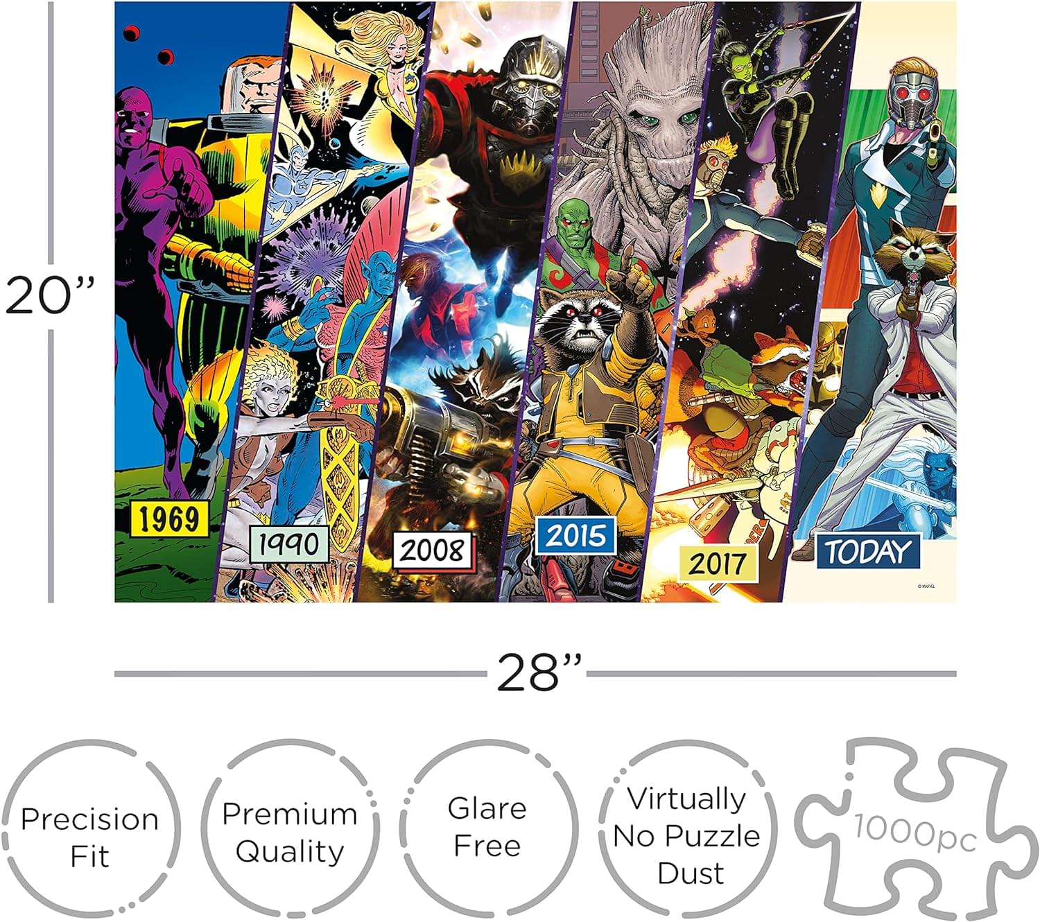 Marvel Guardians of the Galaxy Timeline 1000 Piece Jigsaw Puzzle - Image 3