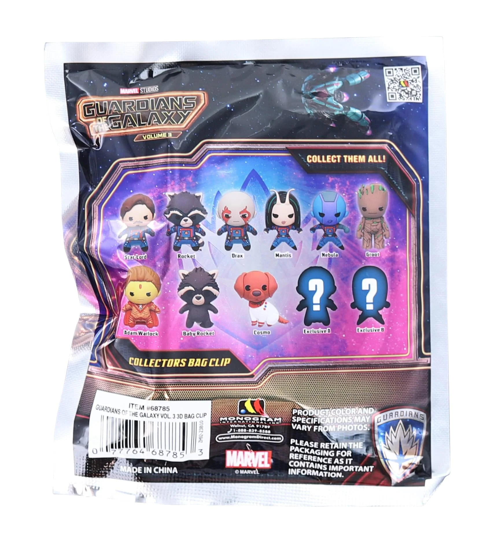 Marvel Guardians of the Galaxy Vol. 3 3D Foam Bag Clip | 1 Random - Image 3