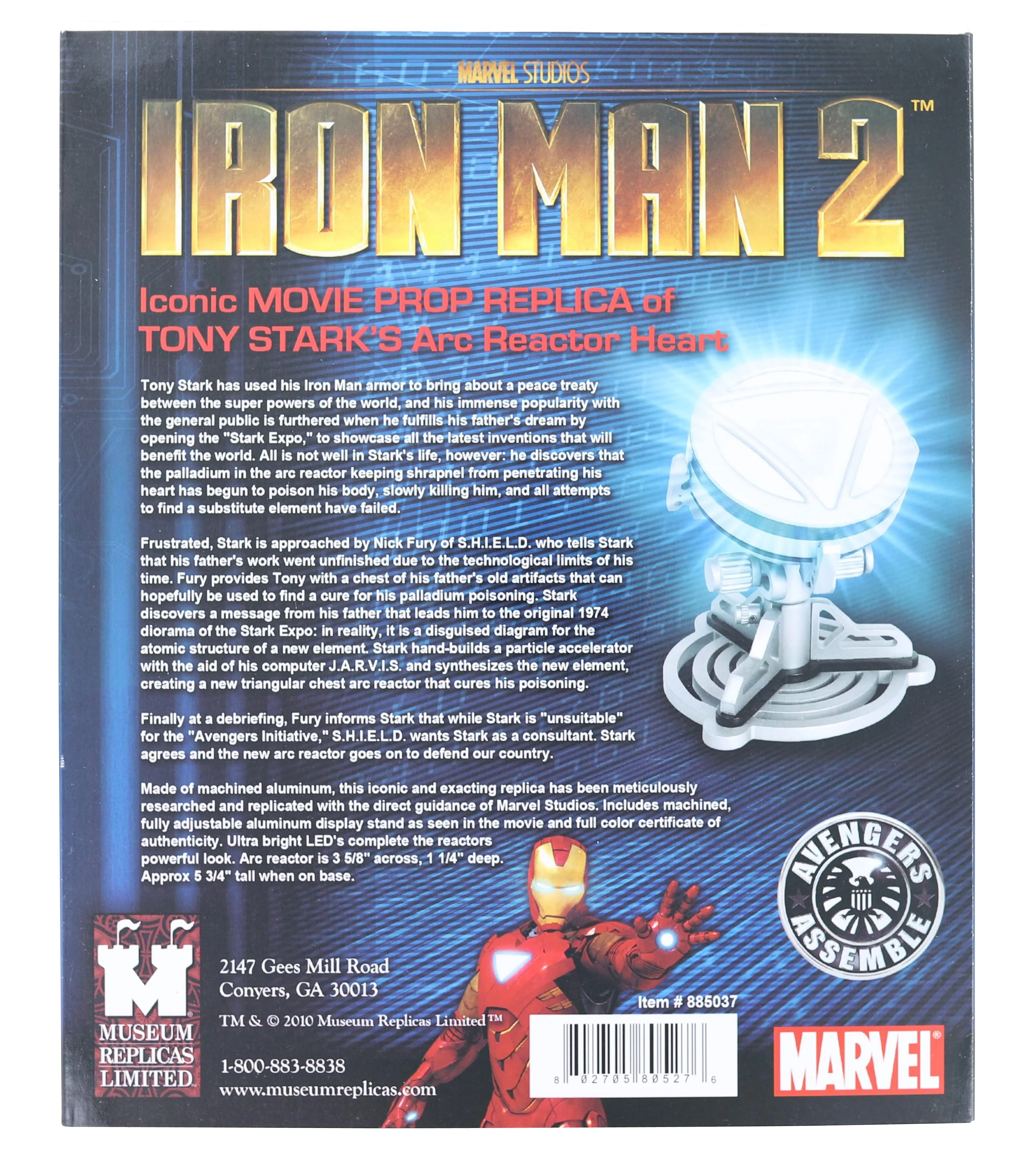 Marvel Iron Man 2 Silver Arc Reactor Movie Prop Replica - Image 3