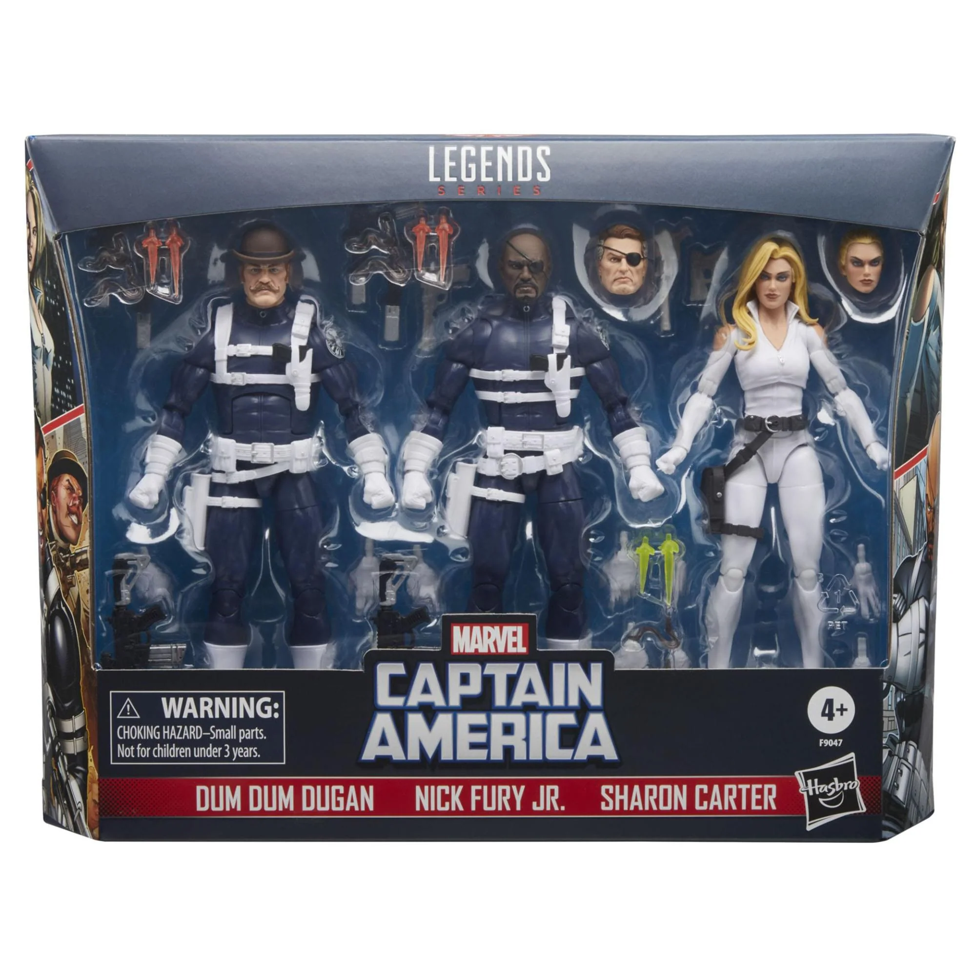 Marvel Legends 6 Inch Figure 3-Pack | Dugan, Sharon Carter & Fury Jr. - Image 2