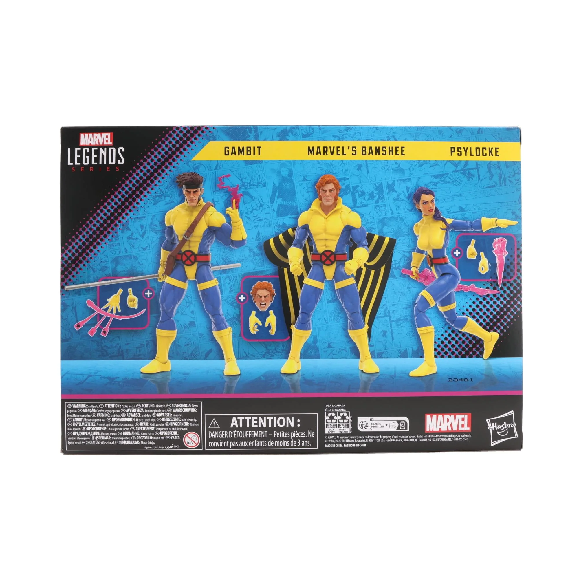 Marvel Legends X-Men 6 Inch Action Figure 3-Pack | Banshee, Gambit, & Psylocke - Image 10