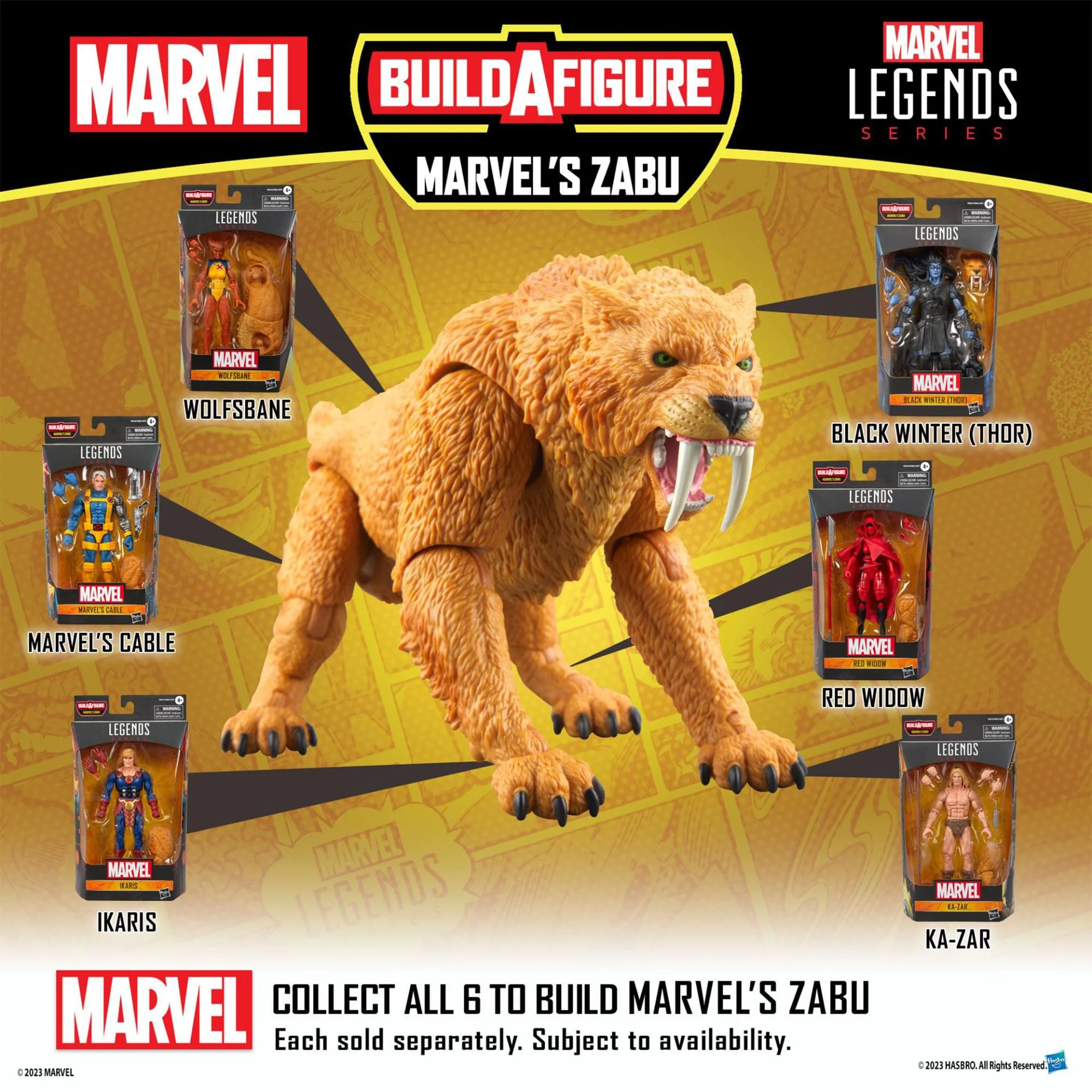 Marvel Legends Zabu Series 6 Inch Action Figure | Ka-Zar - Image 3