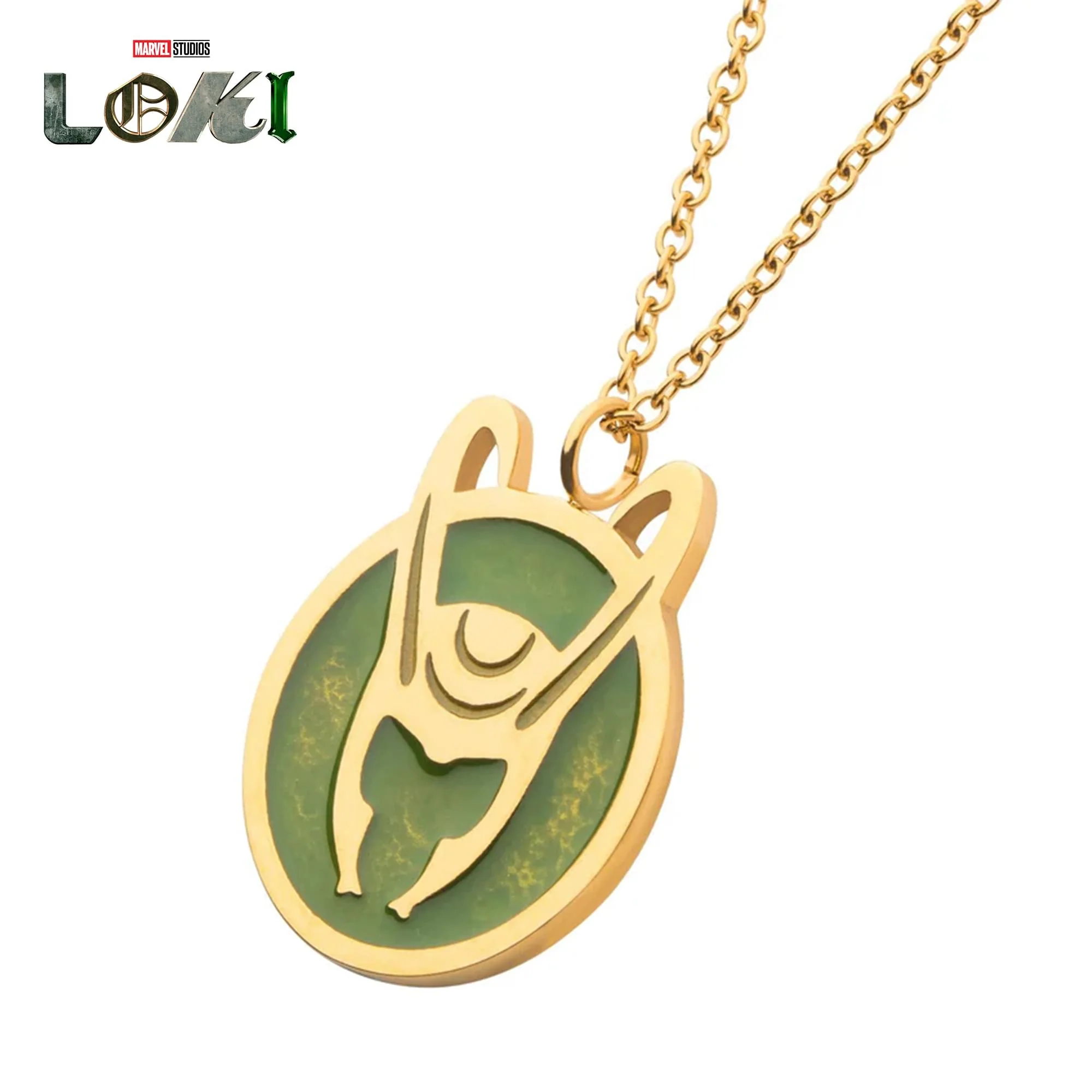 Marvel Loki Helmet Pendant Necklace - Image 2
