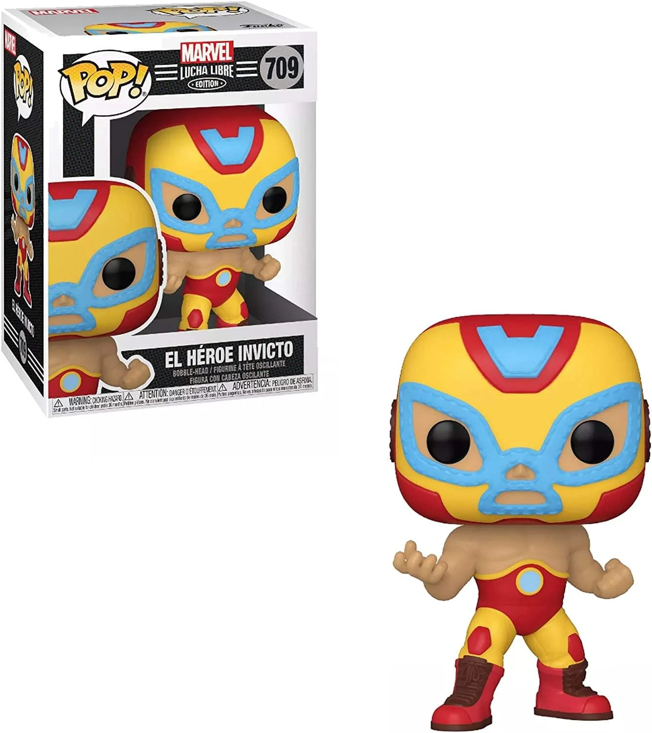 Marvel Luchadores Funko POP Vinyl Figure | Iron Man El Heroe Invicto - Image 3