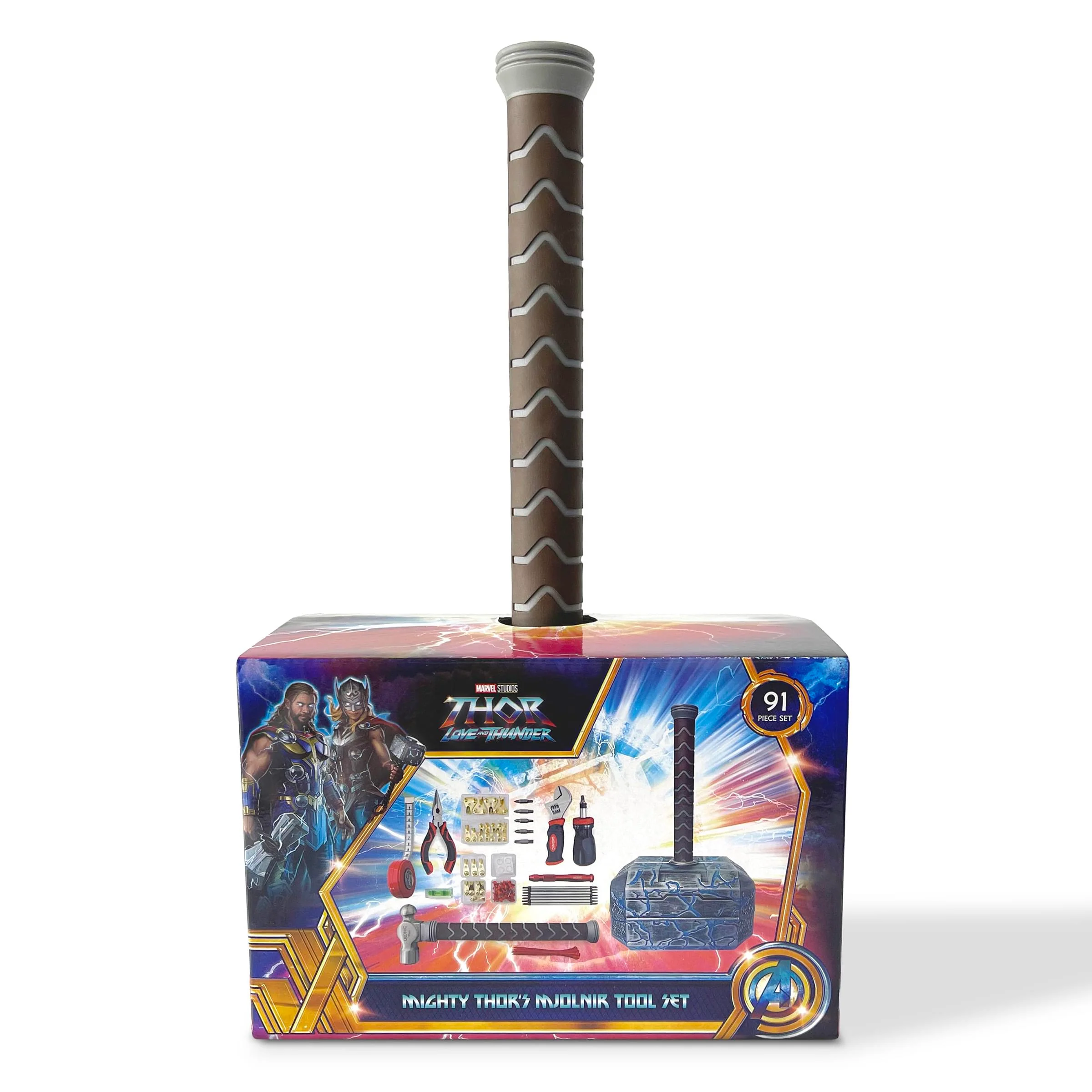 Marvel Mighty Thors Hammer Mjolnir 91-Piece Tool Set | All-In-One Kit - Image 8