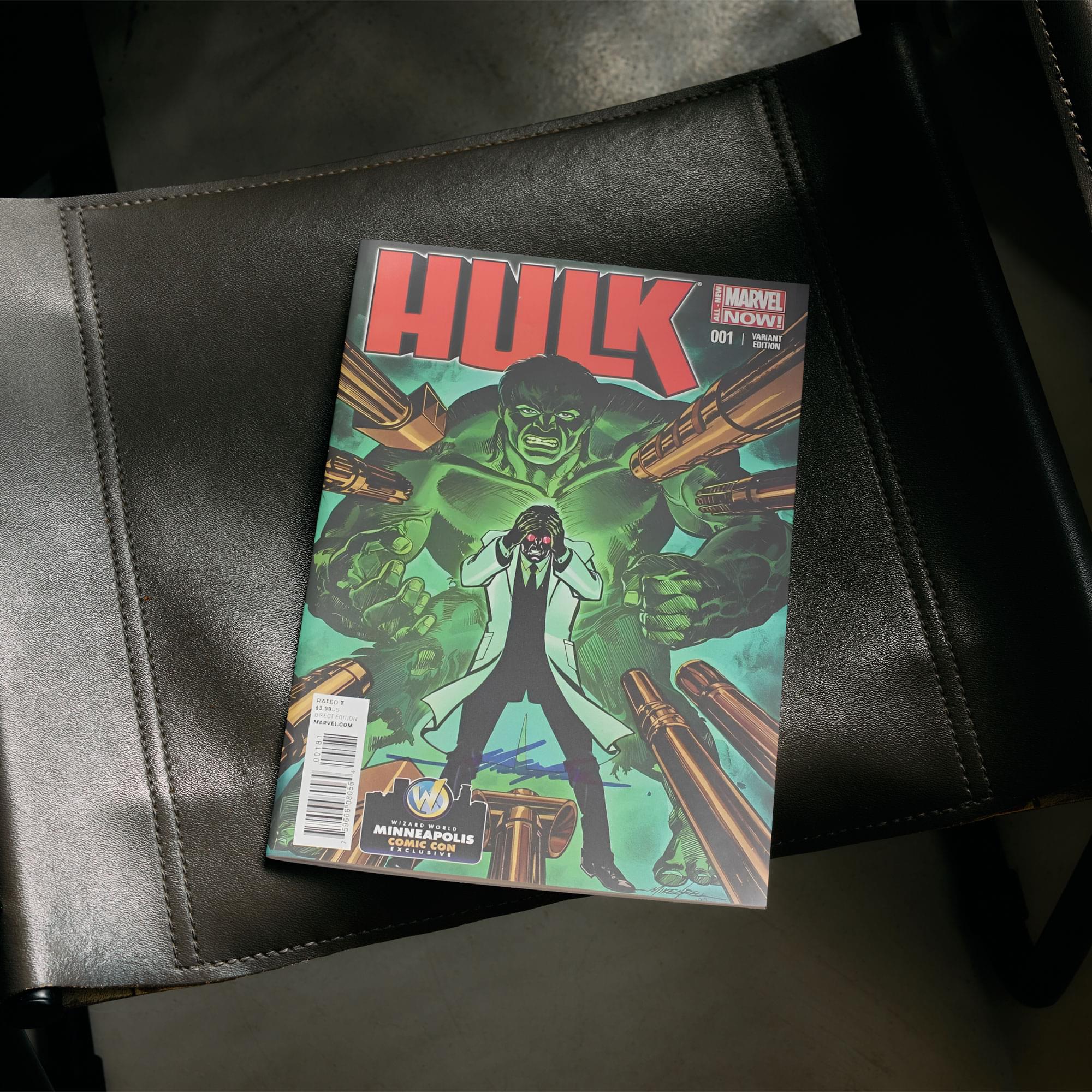 Marvel NOW! Hulk #1 | Minneapolis CC Color Cover | AUTOGRAPHED - Mike Grell - Image 2