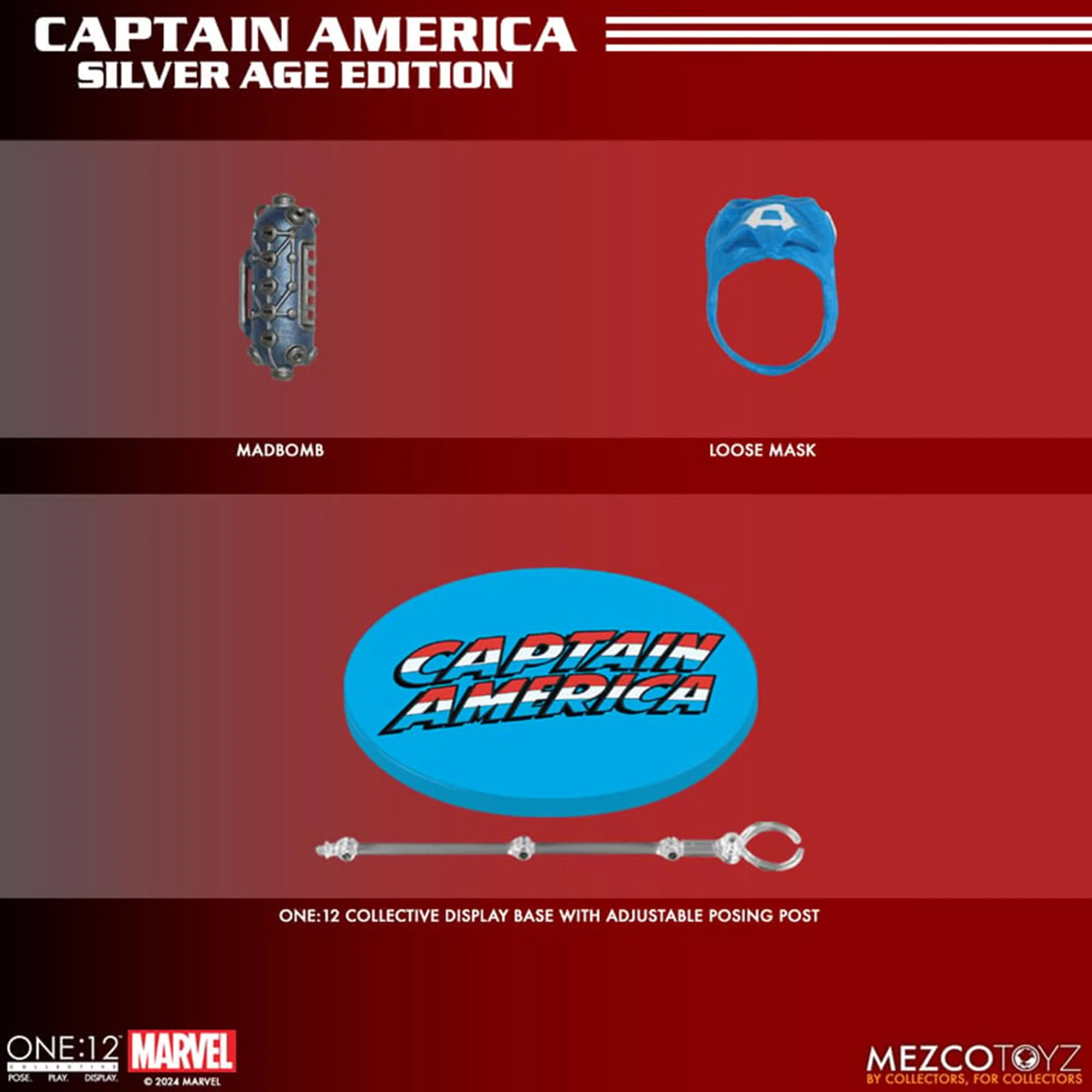 Marvel One:12 Collective Captain America Silver Age Edition Action Figure - Image 7