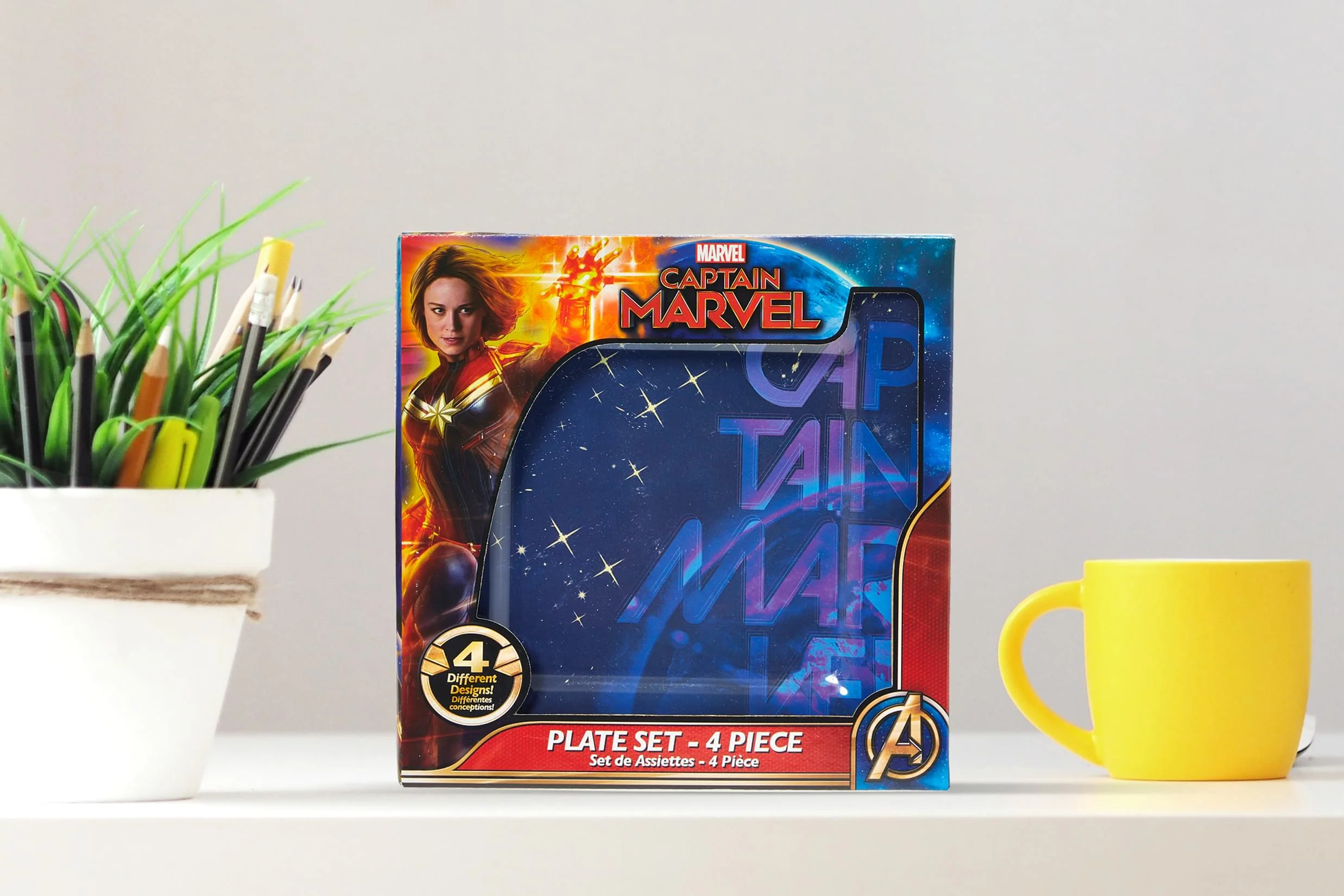 Marvel’s Captain Marvel Celestial Goose 4-Piece Melamine Plate Set - Image 6