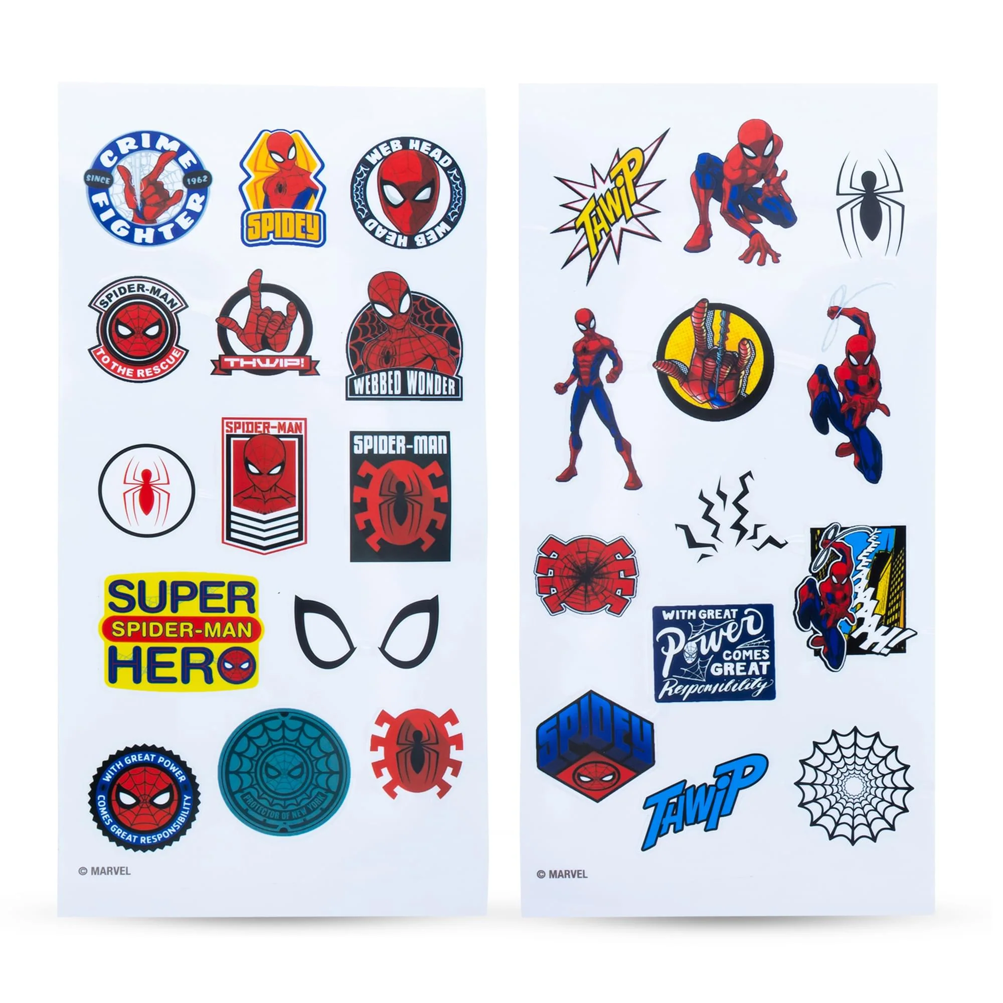 Marvel Comics Spider-Man Hinged Handle Plastic Water Bottle and Sticker Set - Image 2