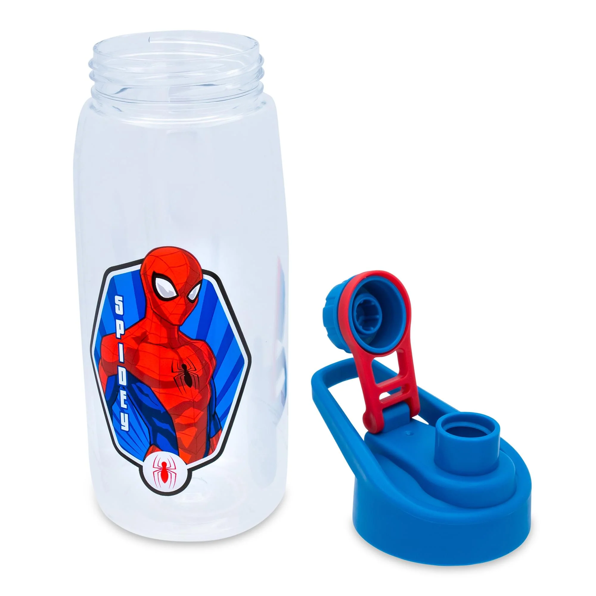 Marvel Comics Spider-Man Hinged Handle Plastic Water Bottle and Sticker Set - Image 3