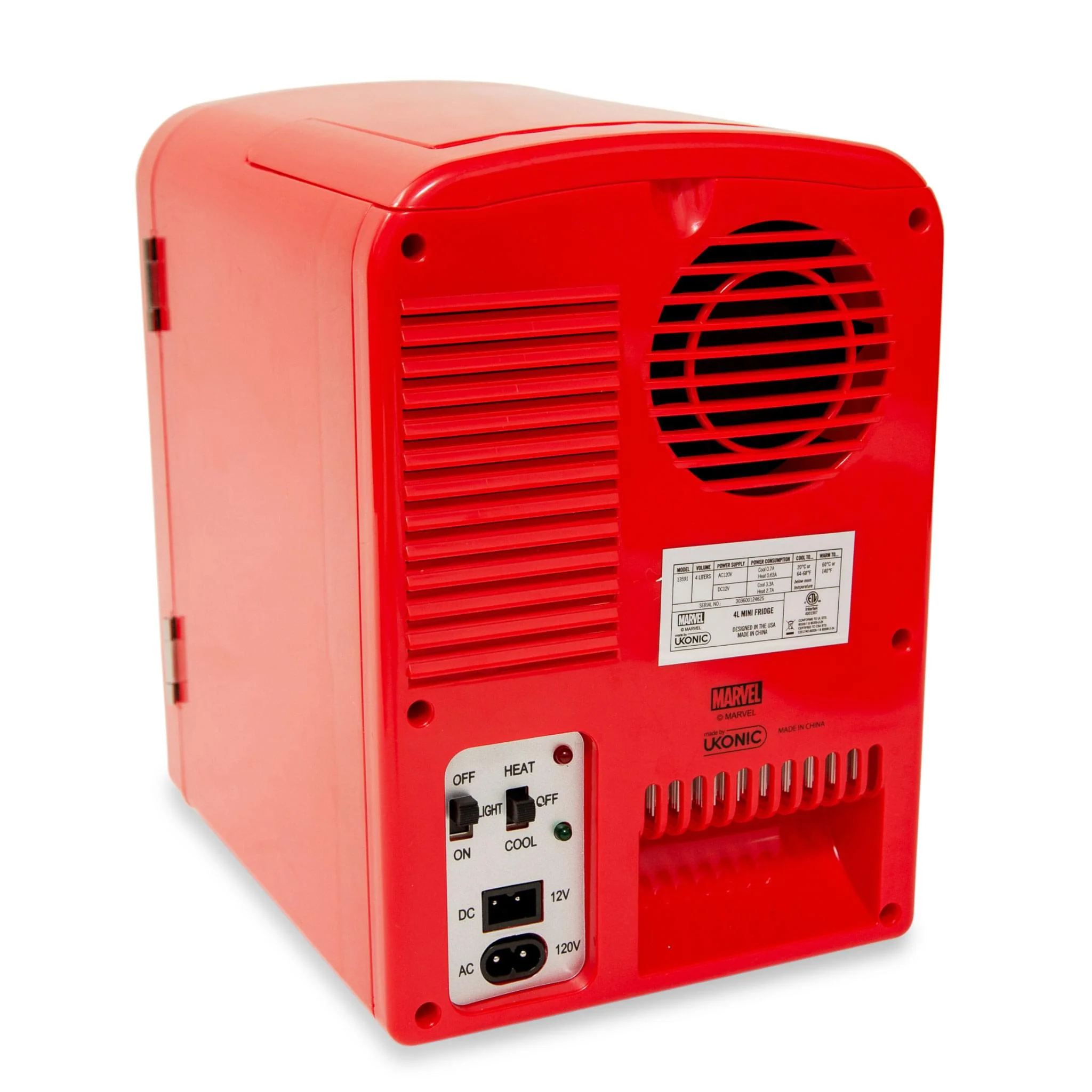Marvel Spider-Man 4-Liter Mini Fridge Thermoelectric Cooler | Holds 6 Cans - Image 4