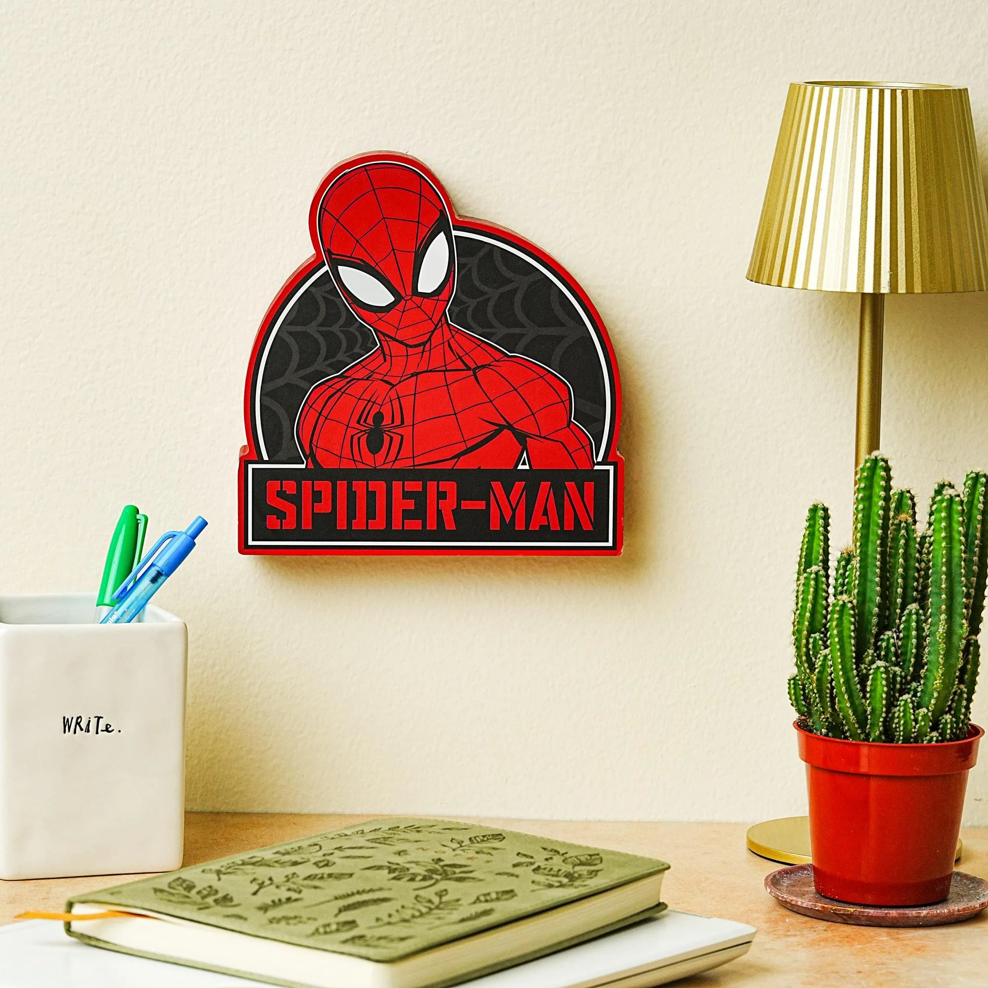 Marvel Spider-Man Die-Cut Wooden Wall Art Sign | 8 x 7 Inches - Image 5
