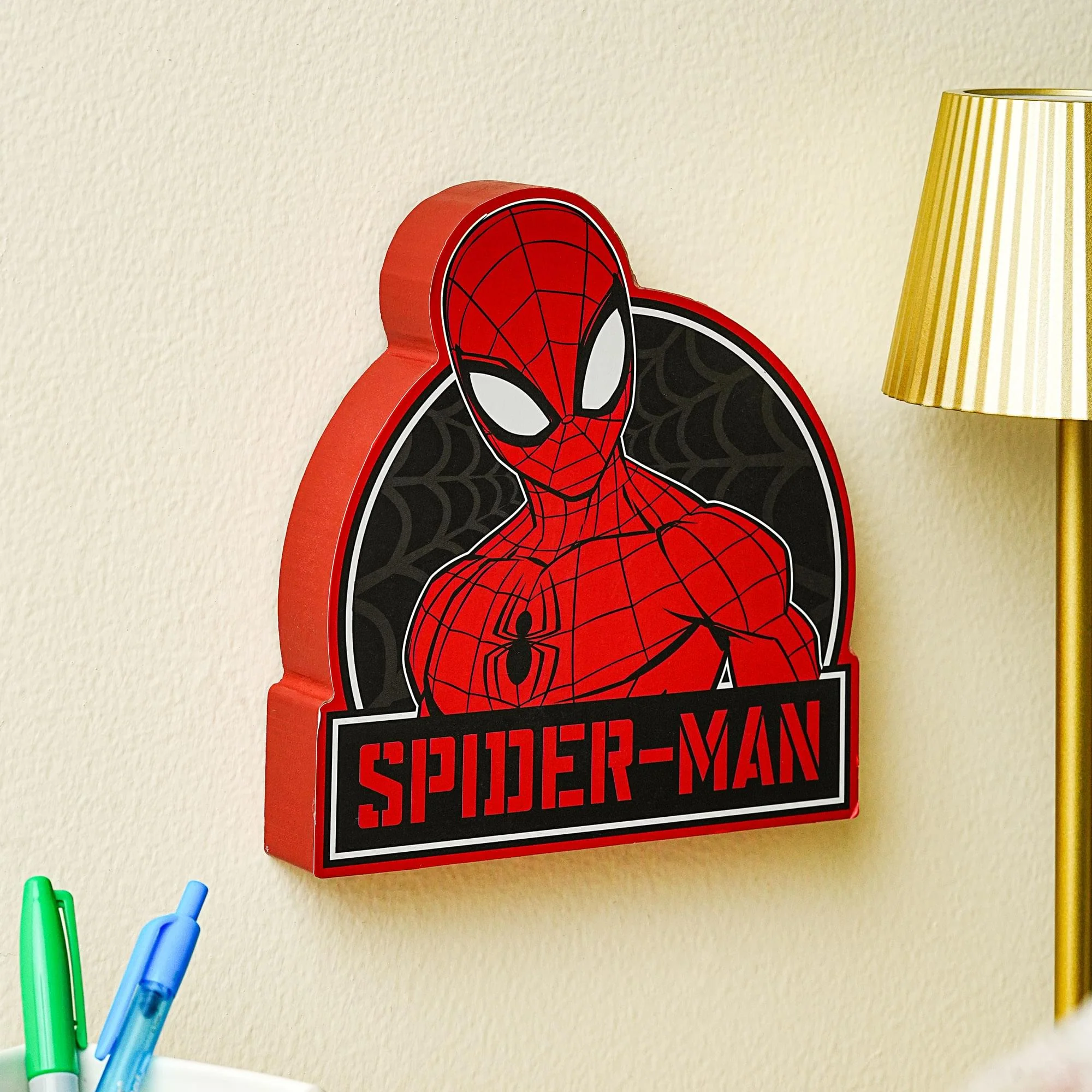 Marvel Spider-Man Die-Cut Wooden Wall Art Sign | 8 x 7 Inches - Image 6