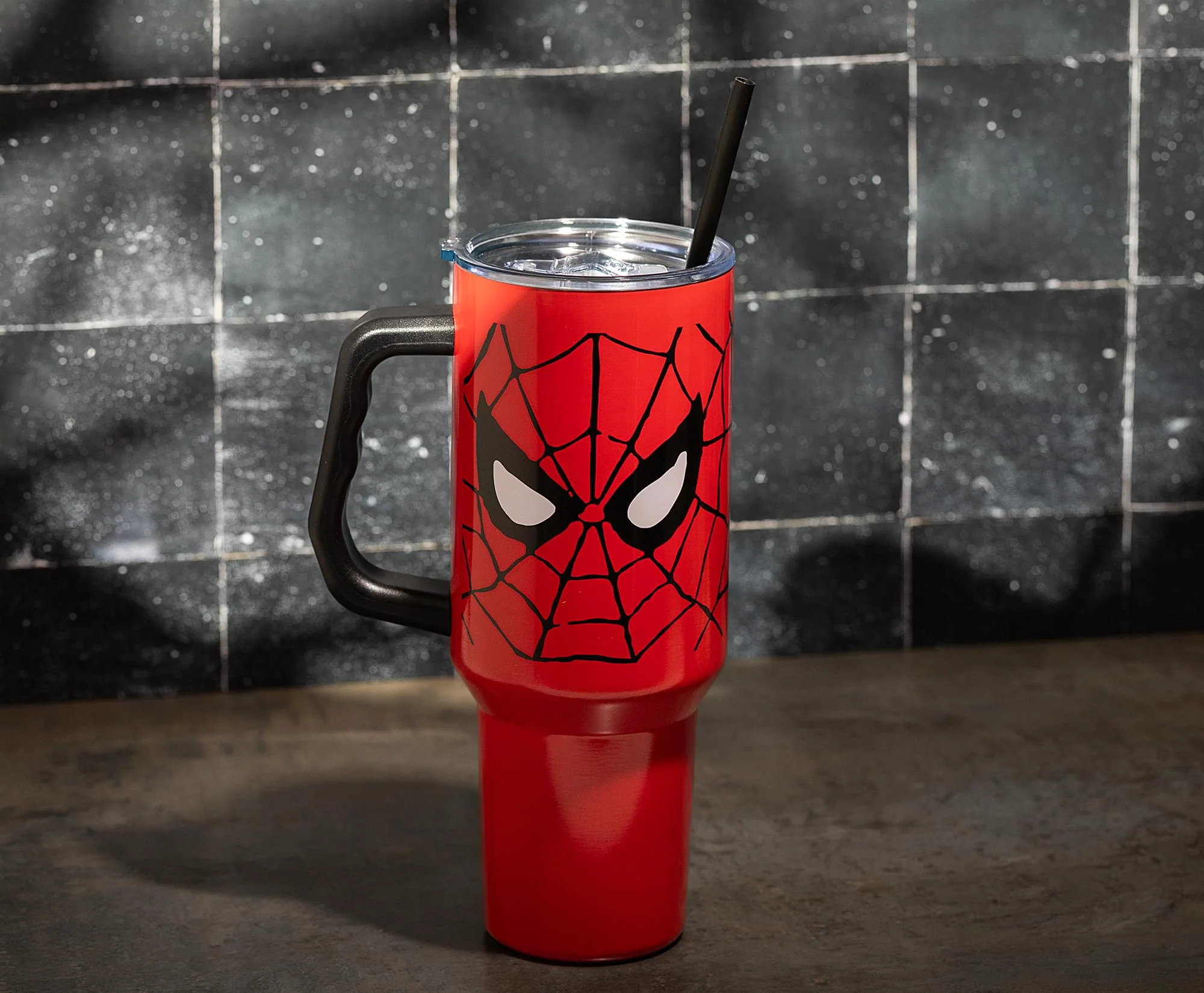 Marvel Spider-Man Face 40-Ounce Stainless Steel Tumbler With Handle - Image 5