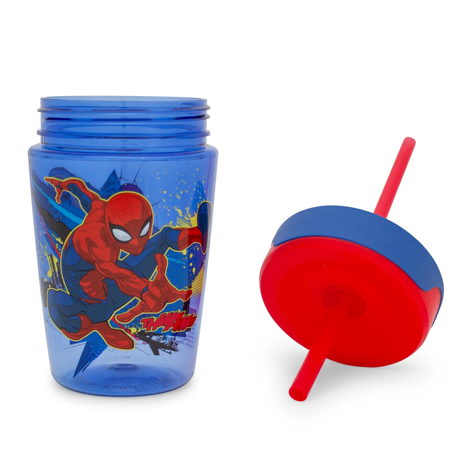 Marvel Spider-Man "Thwip" Kids Spill-Proof Tumbler With Straw | Holds 18 Ounces - Image 3