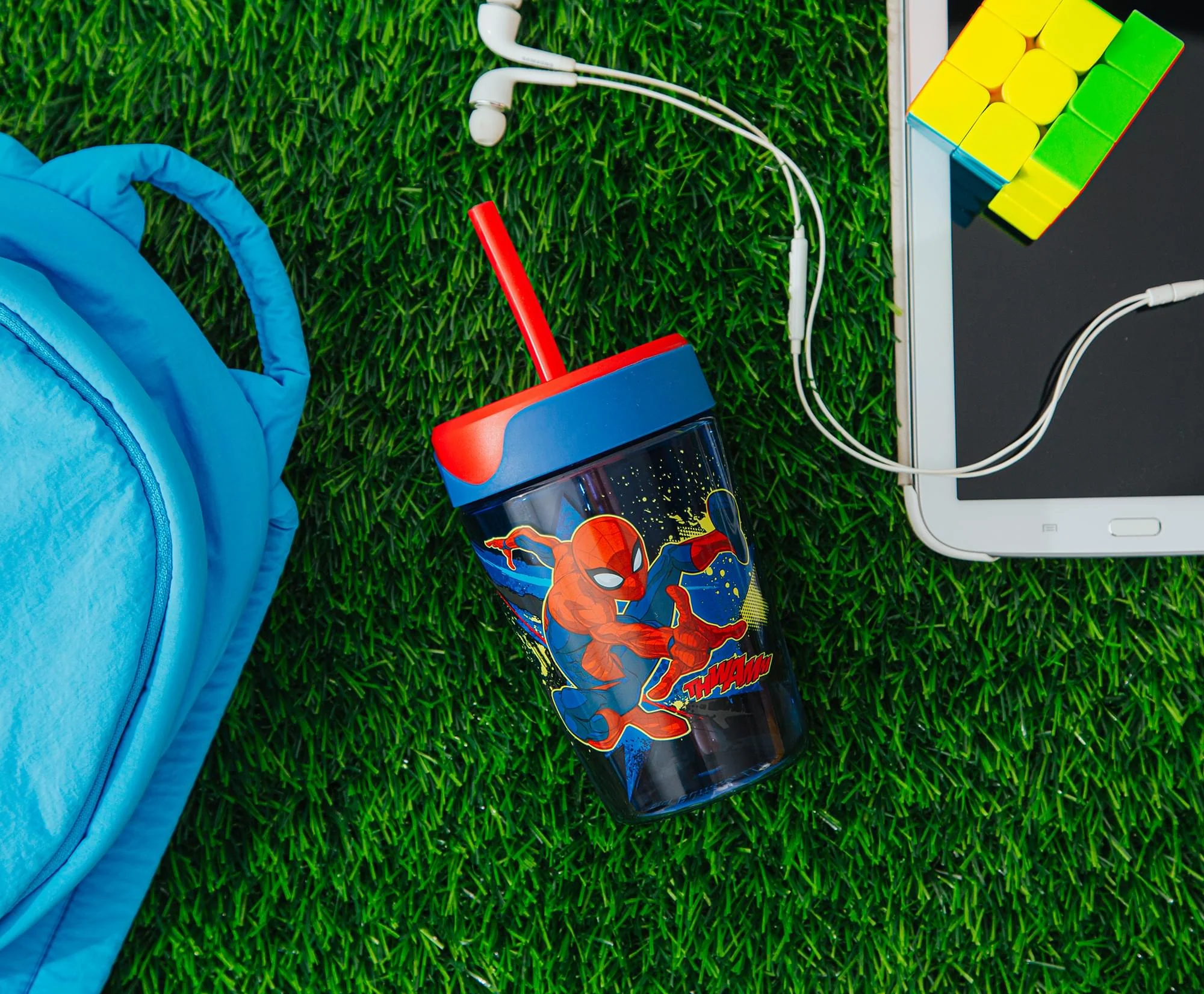 Marvel Spider-Man "Thwip" Kids Spill-Proof Tumbler With Straw | Holds 18 Ounces - Image 4