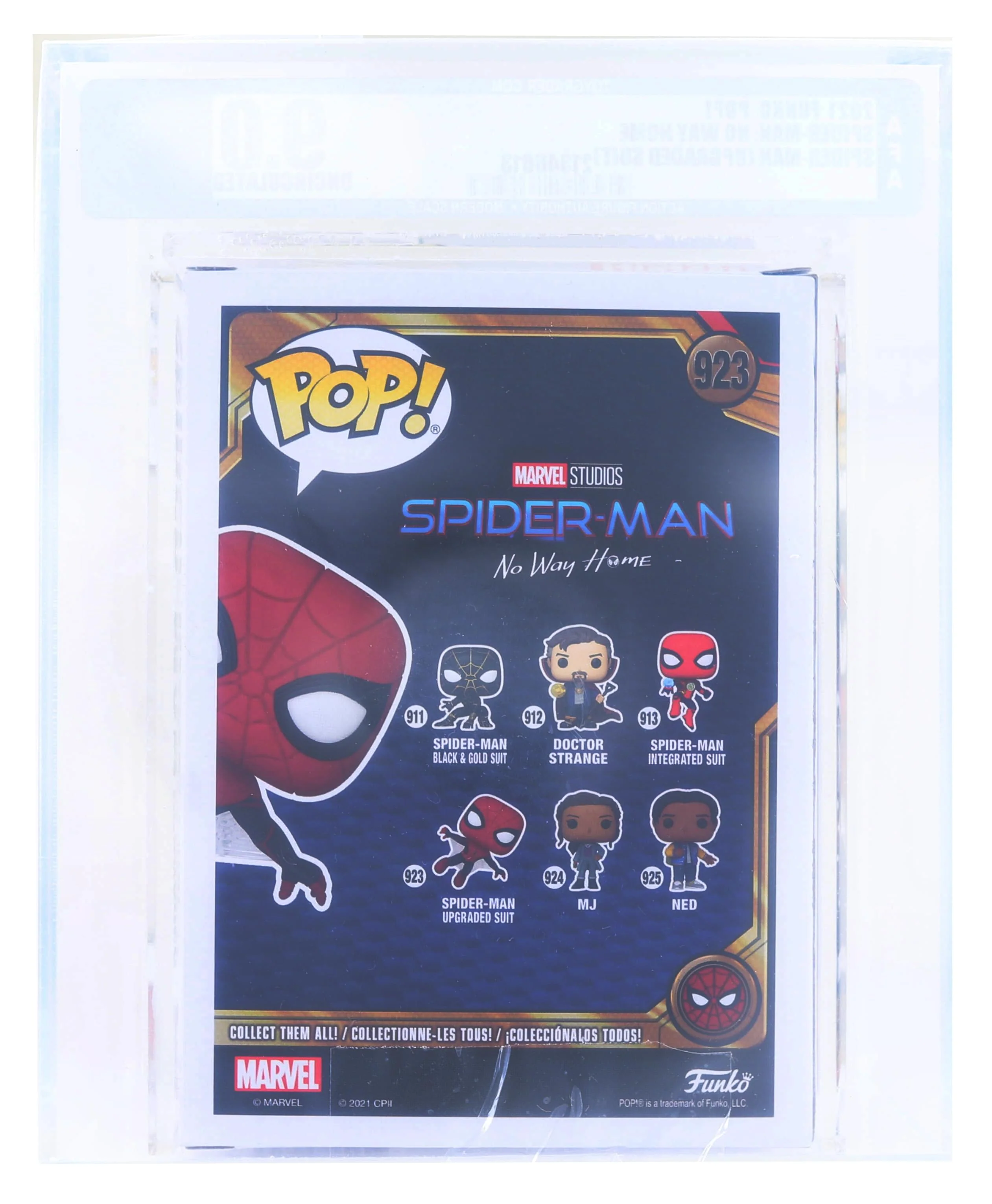 Marvel Spiderman No Way Home Funko POP | Spiderman Upgrade Suit | Rated AFA 9.5 - Image 2