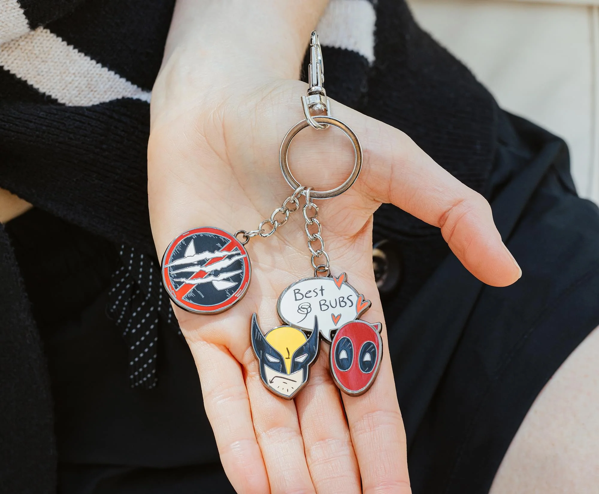 Marvel Studios Deadpool & Wolverine "Best Bubs" Enamel Charm Keychain - Image 5
