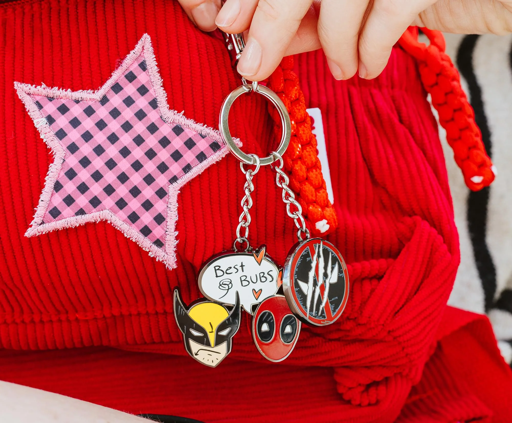 Marvel Studios Deadpool & Wolverine "Best Bubs" Enamel Charm Keychain - Image 6