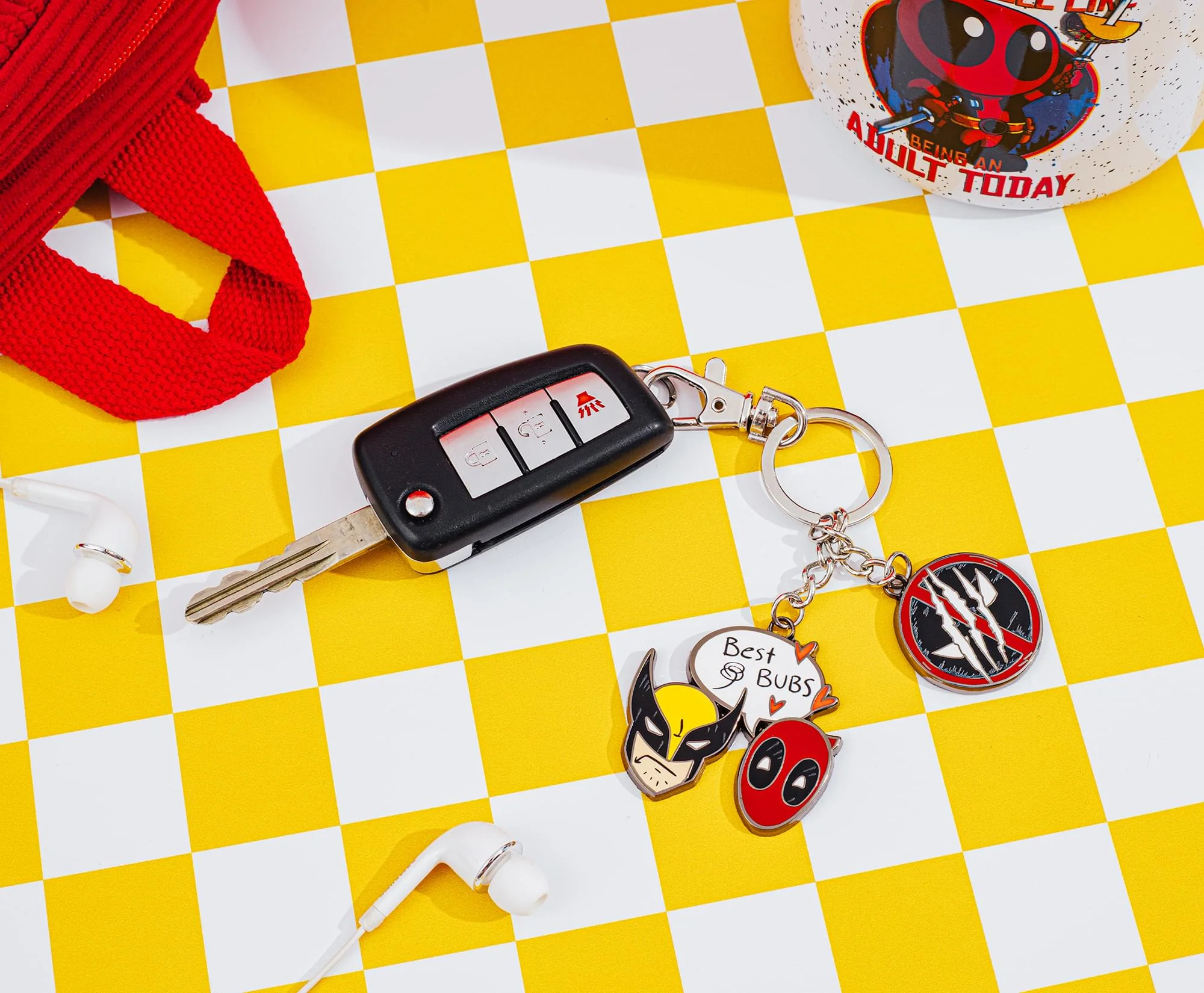 Marvel Studios Deadpool & Wolverine "Best Bubs" Enamel Charm Keychain - Image 8