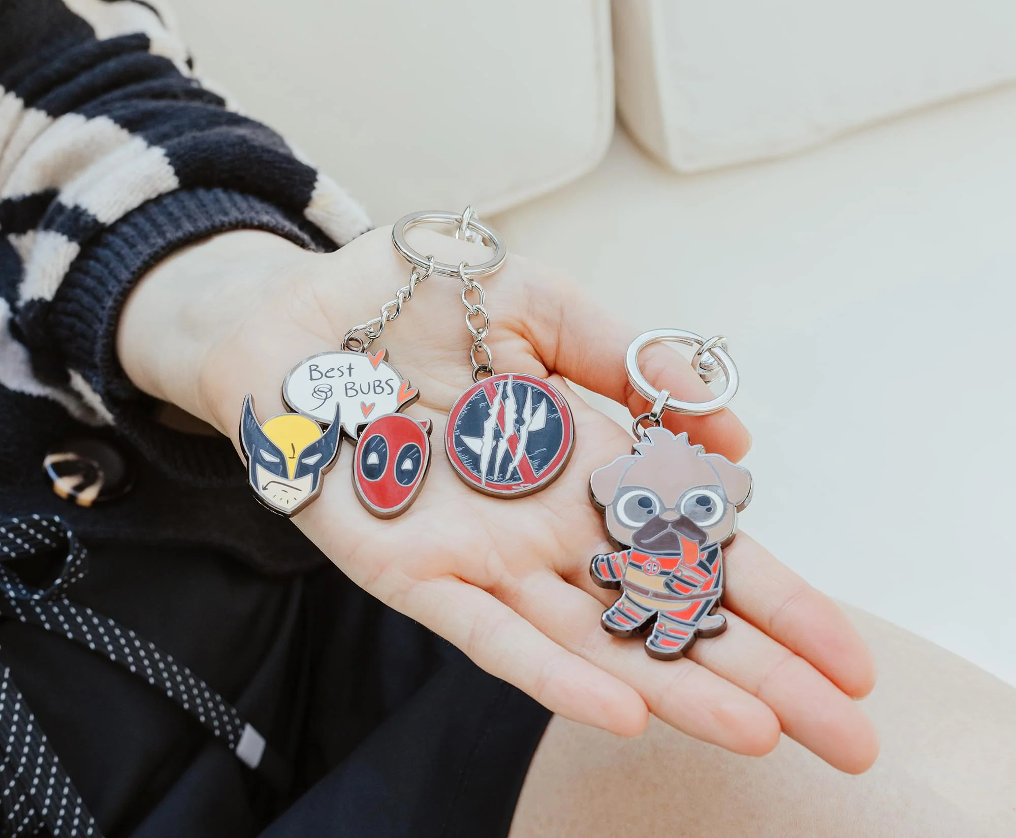 Marvel Studios Deadpool & Wolverine "Best Bubs" Enamel Charm Keychain - Image 9