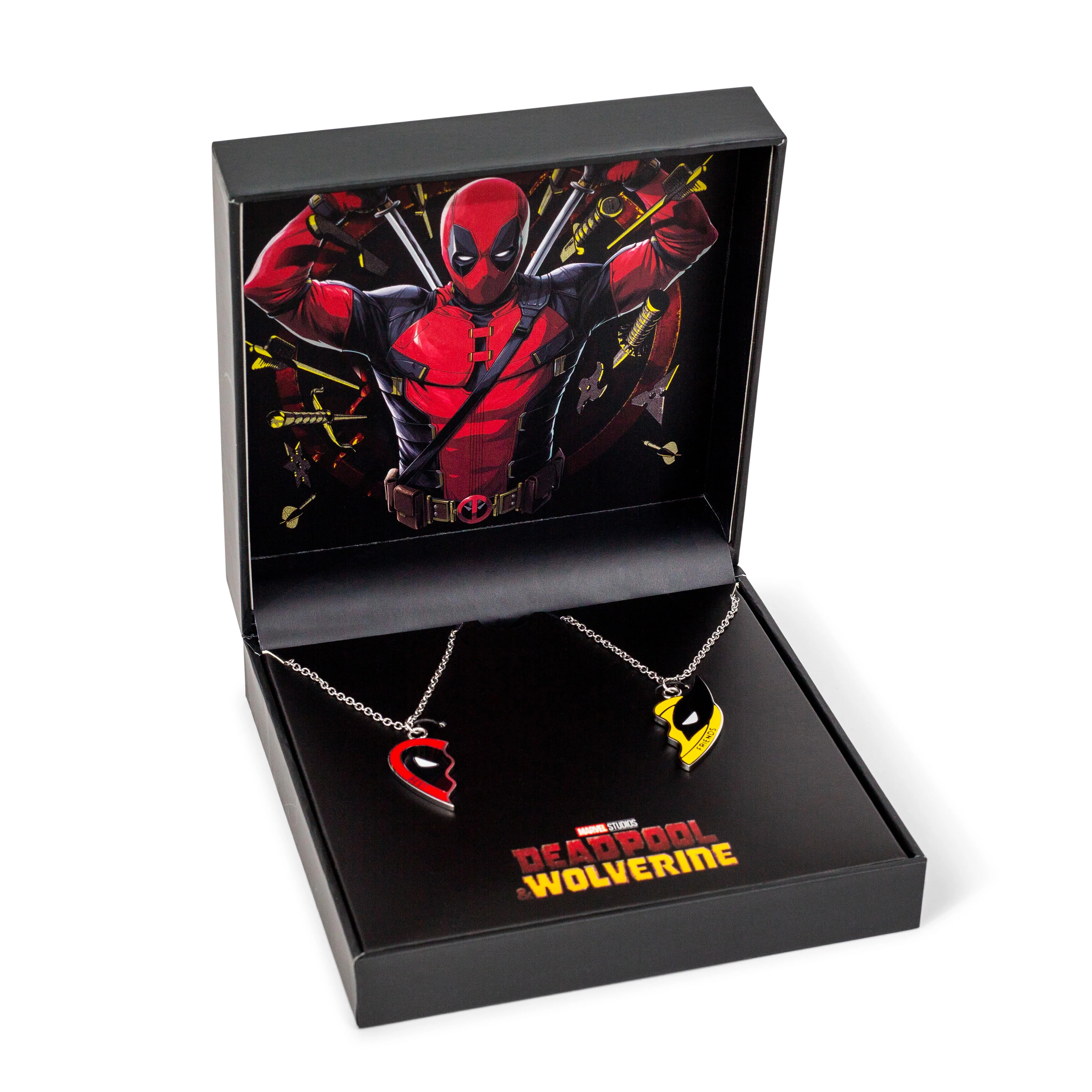 Marvel Studios Deadpool & Wolverine "Best Friends" 2-Piece Enamel Pendant Necklace Set - Image 3