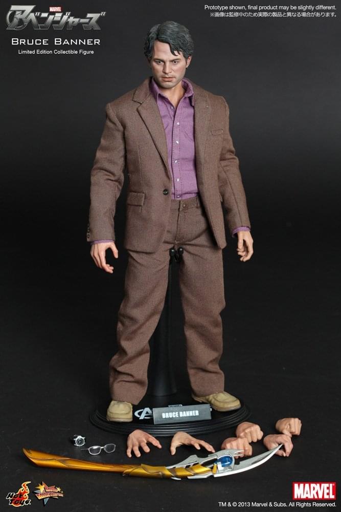 Marvel The Avengers Hulk Hot Toys 1:6 Scale Bruce Banner Figure - Image 4