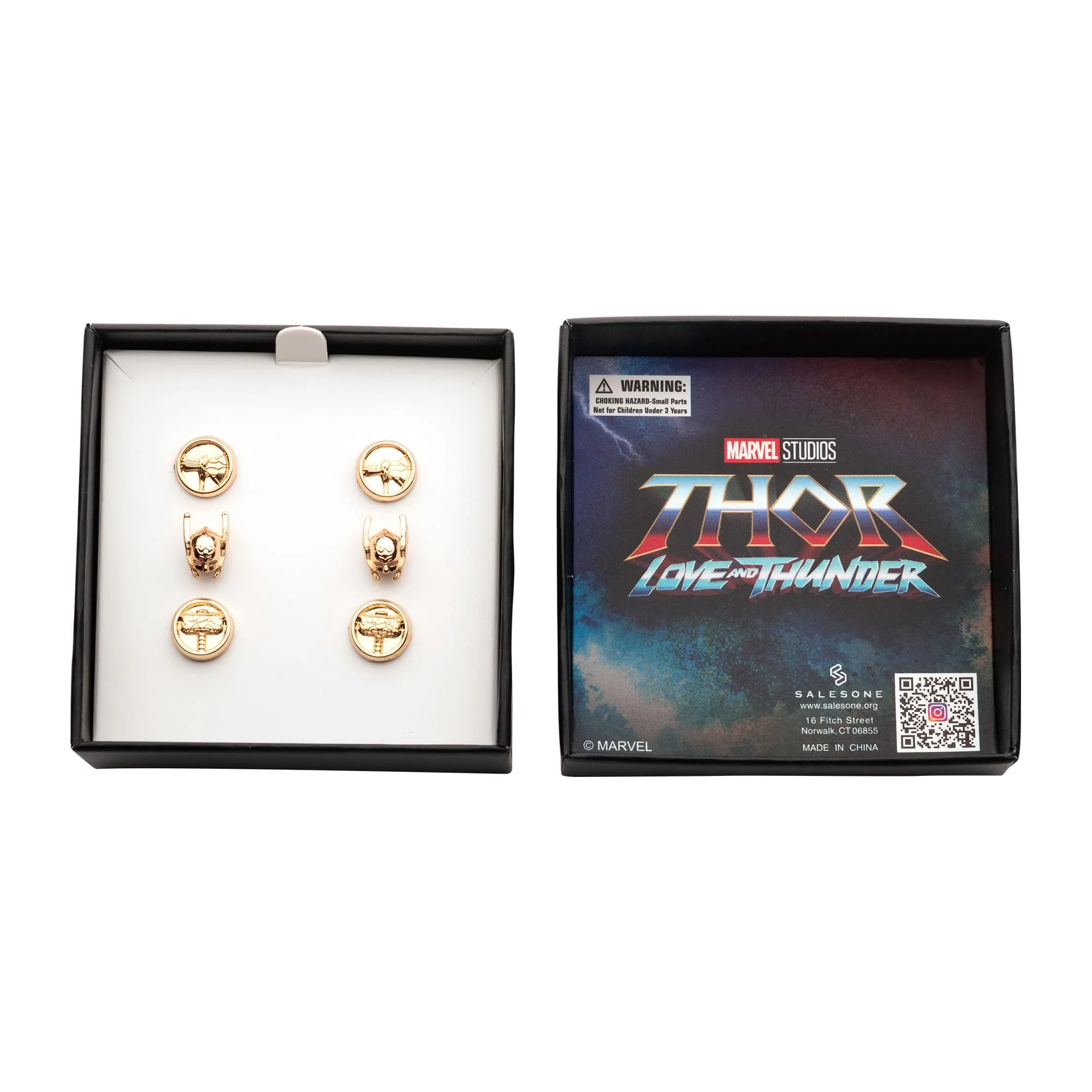 Marvel Thor: Love and Thunder 3-Piece Stud Earring Set - Image 2