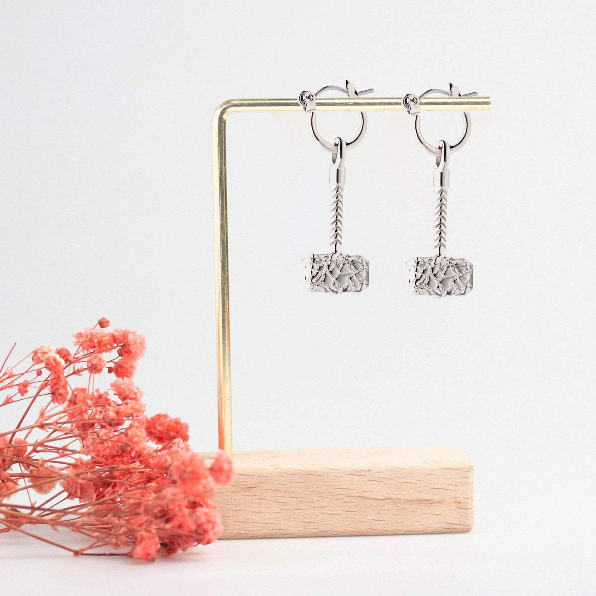 Marvel Thor: Love and Thunder Mighty Thor Hammer Earrings - Image 4
