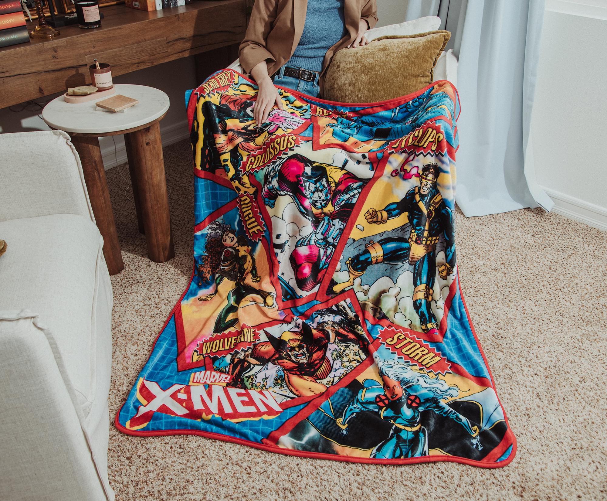 Marvel X-Men Character Cards Raschel Throw Blanket | 45 x 60 Inches - Image 7