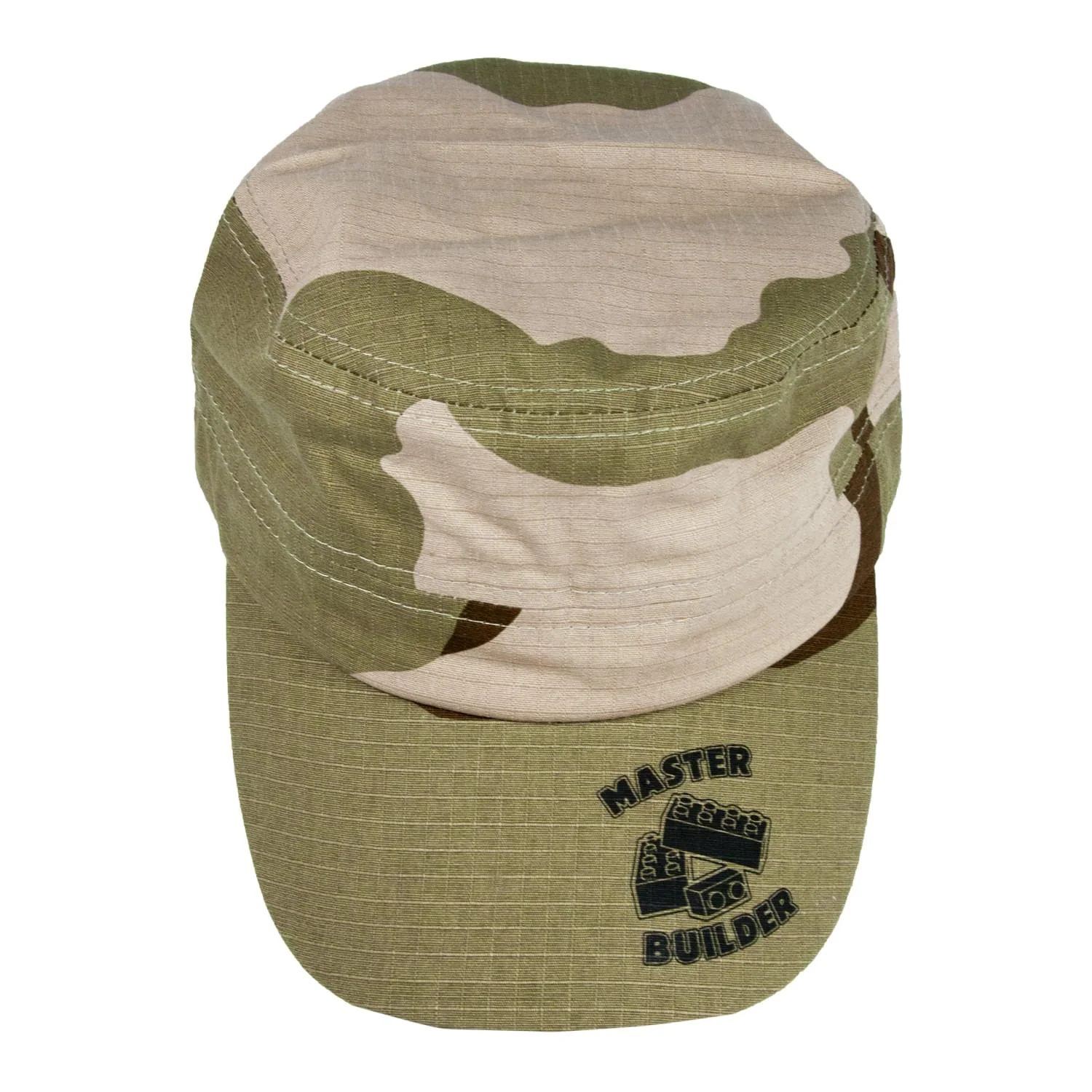 Master Builder Camo Hat | Green & Brown Cap for BRICK Fans | Adjustable Size - Image 2