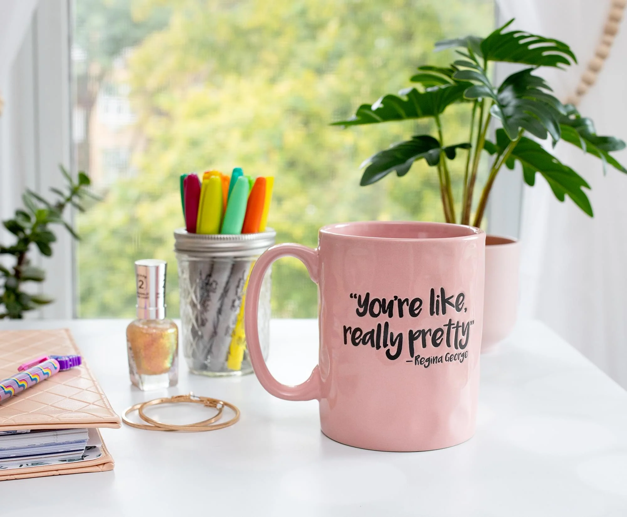 Mean Girls "Really Pretty" Wax Resist Ceramic Pottery Mug | Holds 18 Ounces - Image 3