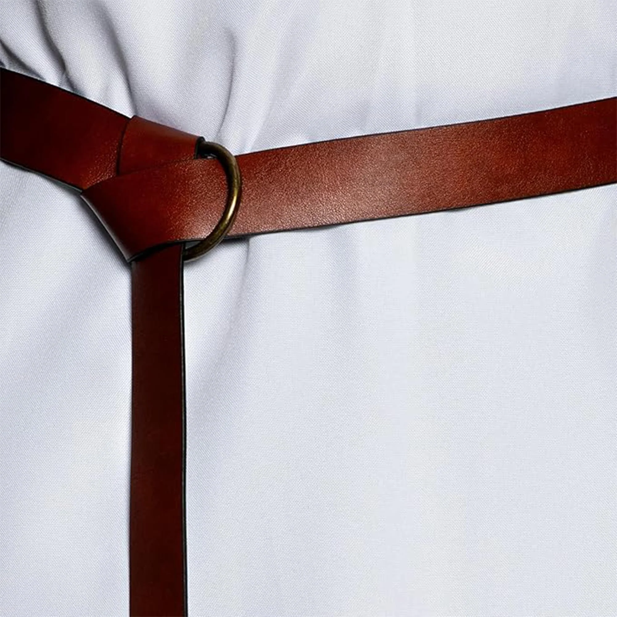 Medieval Brown Faux Leather Belt Adult Costume Accessory - Image 2