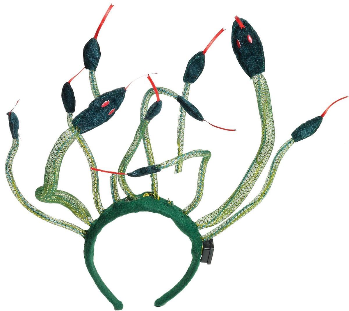 Medusa Light Up Green Headpiece Costume Accessory