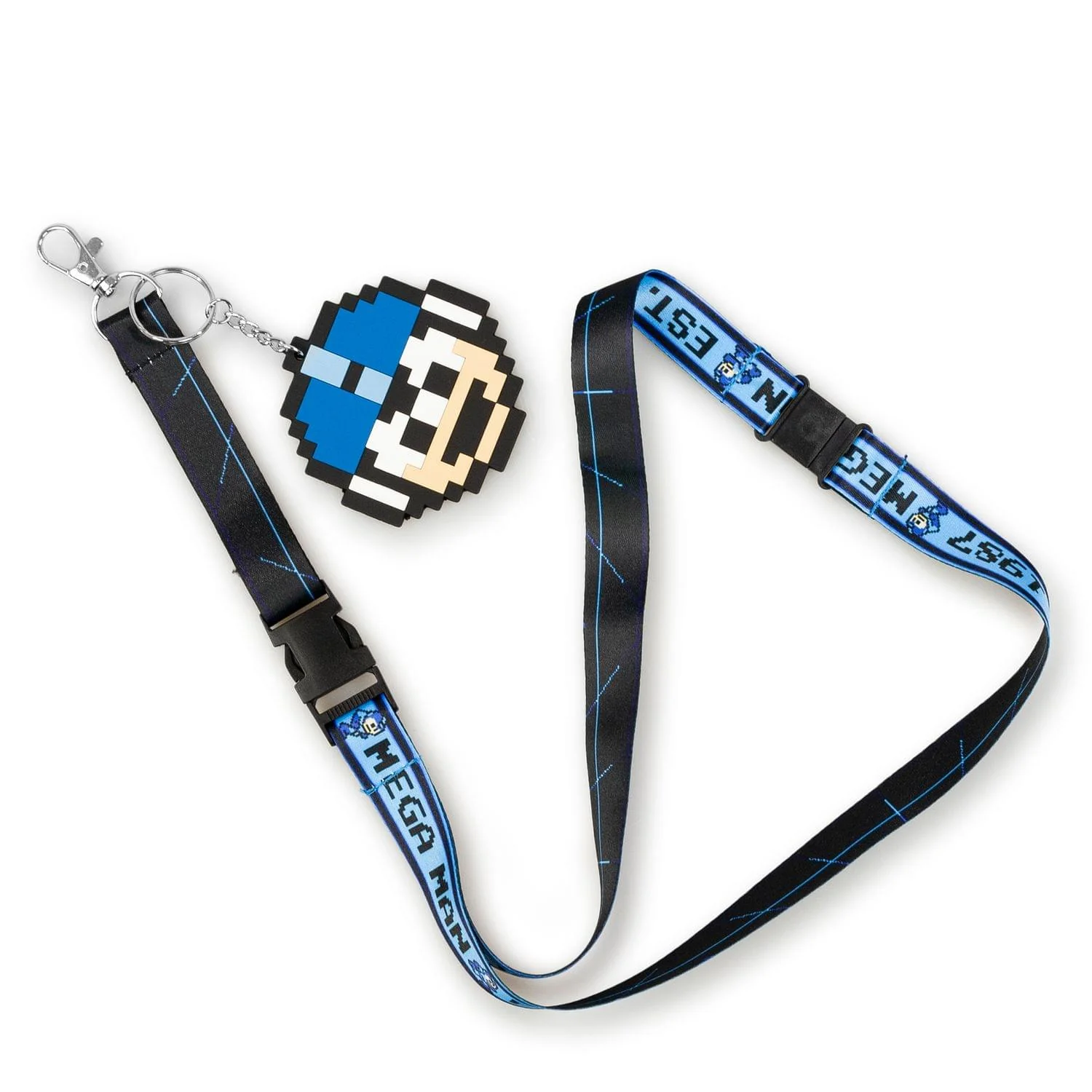 Mega Man collectibles | Mega Man 1987 Lanyard | 8 - Bit Mega Man Charm - Image 4