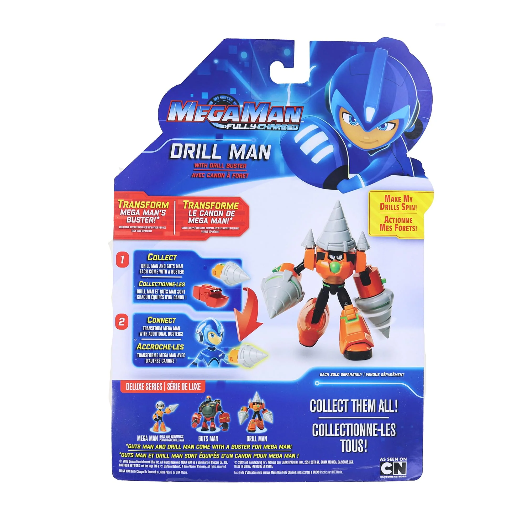 Mega Man Fully Charged 7 Inch Action Figure | Deluxe Drill Man - Image 2