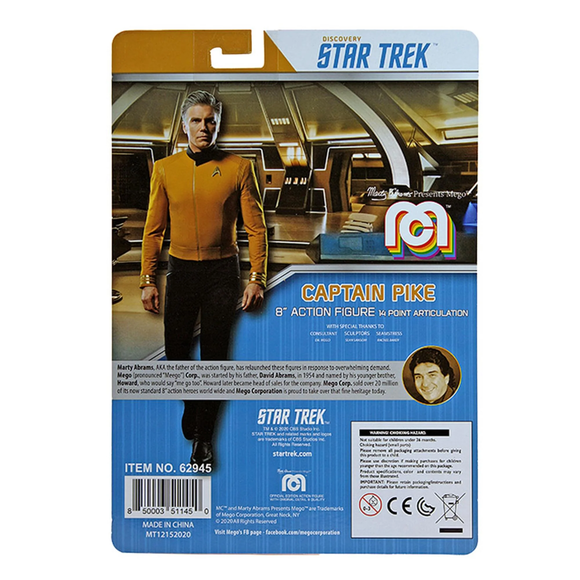 Mego Star Trek Discovery Captain Pike 8 Inch Action Figure - Image 5