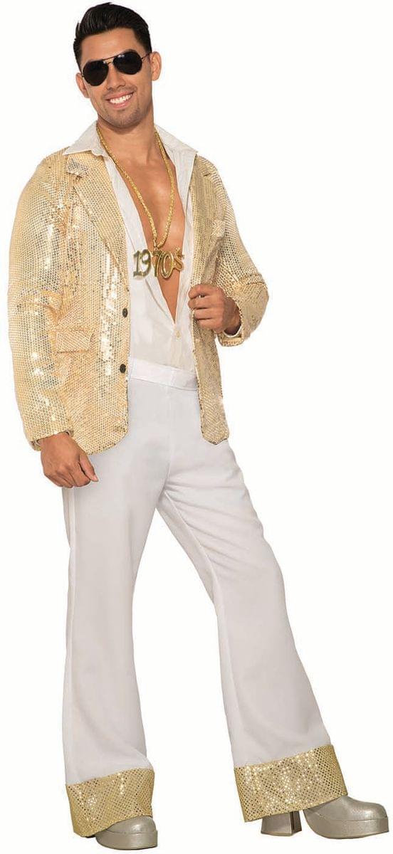 Men's Costume Disco Pants, White - Image 7