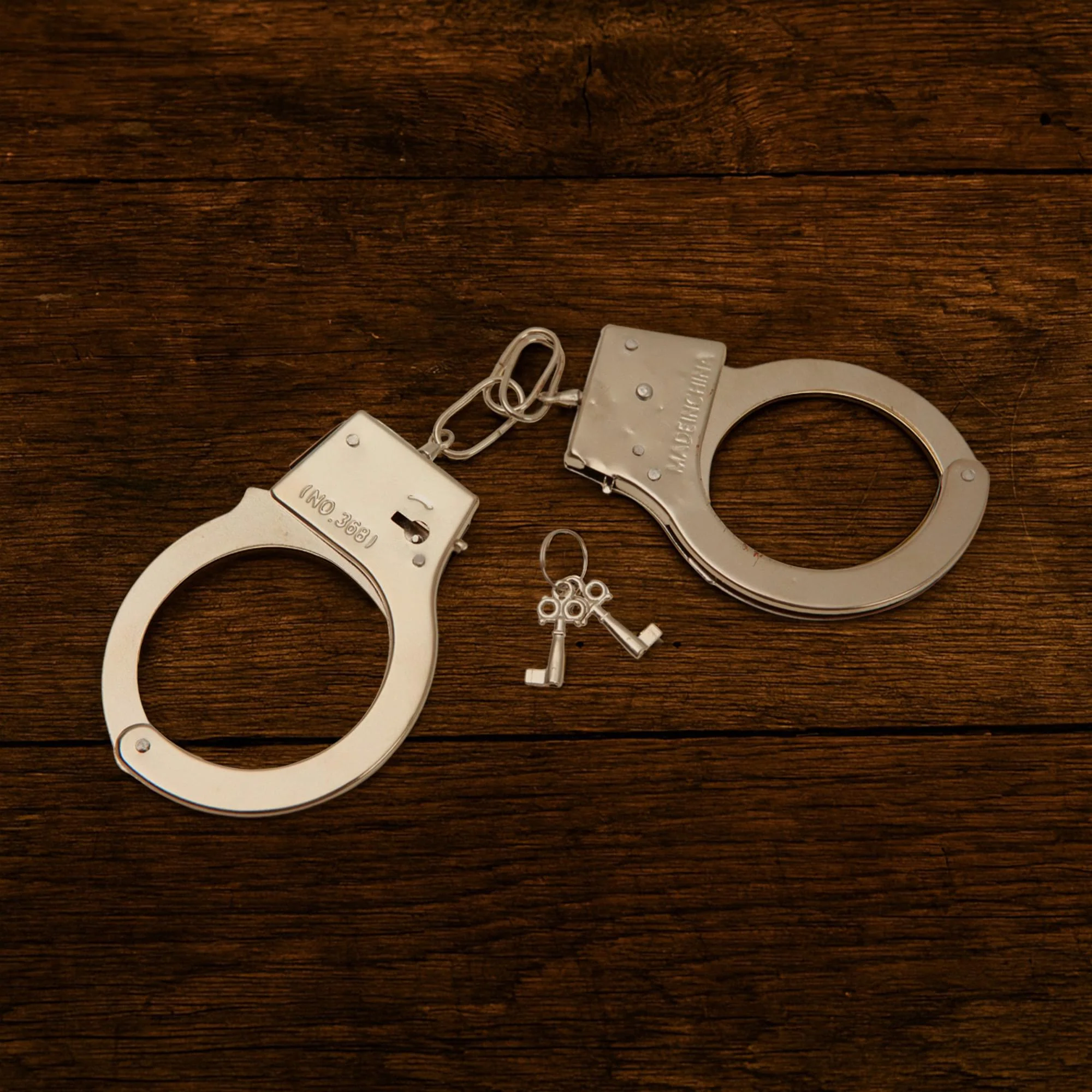 Metal Handcuffs Costume Accessory | One Size - Image 4
