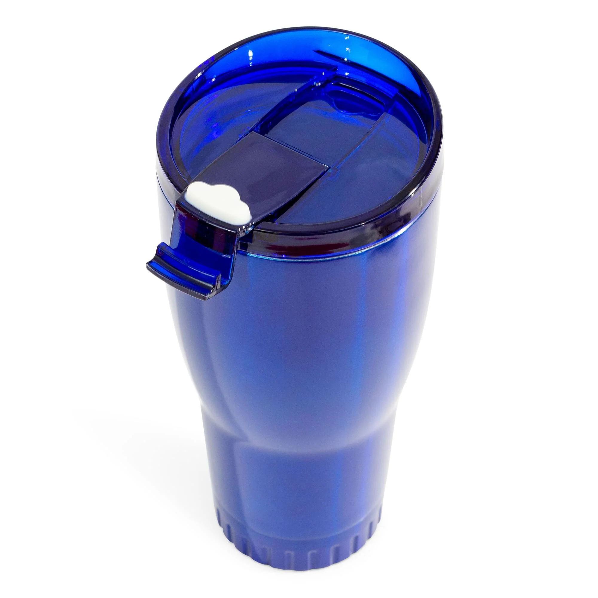 Metallic Royal Blue Stainless Steel Tumbler With Flip Lid | Holds 30 Ounces - Image 2
