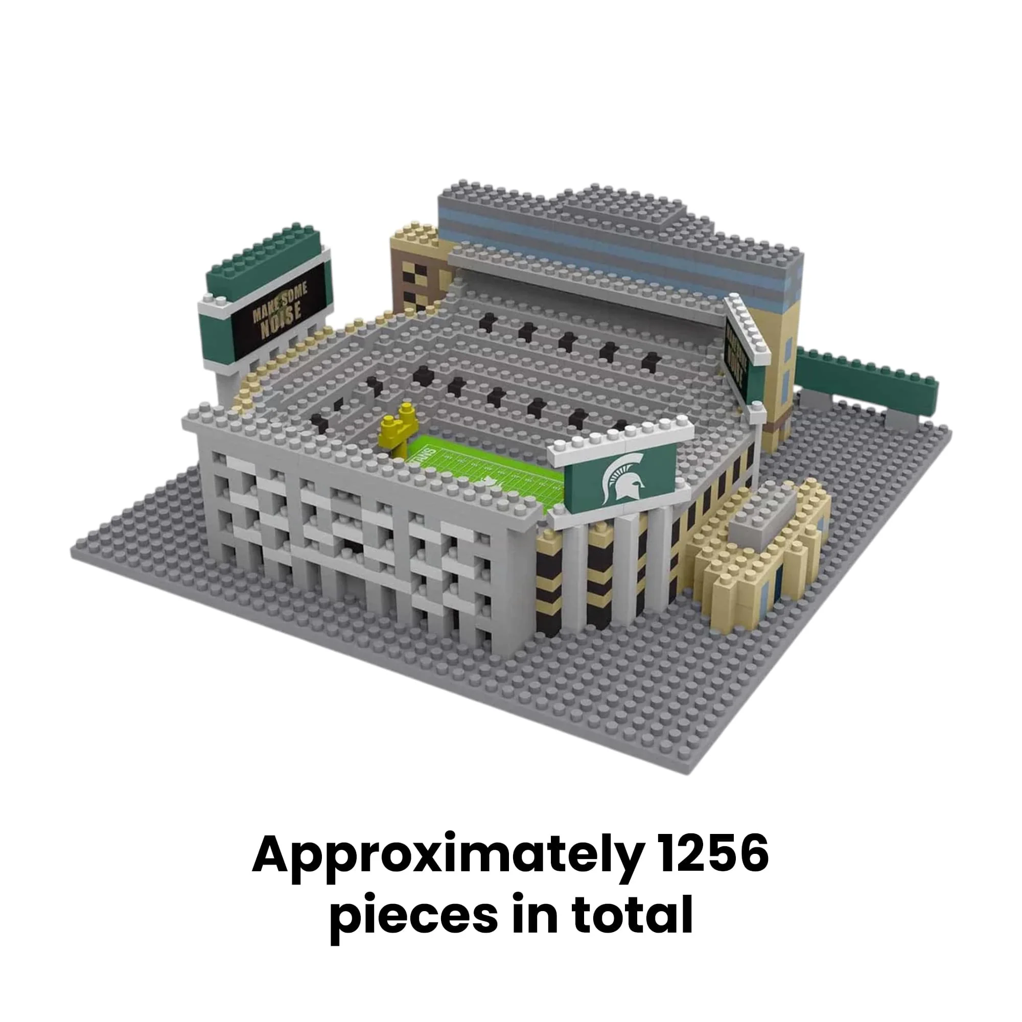 Michigan State Spartans NCAA BRXLZ Mini Stadium 1256-Piece Building Block Set - Image 2