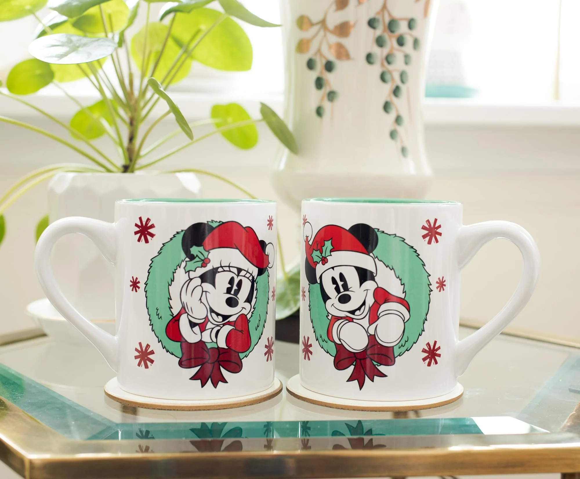 Mickey and Minnie Mouse Holiday Mugs, Set of 2 | Each Holds 14 Ounces - Image 6
