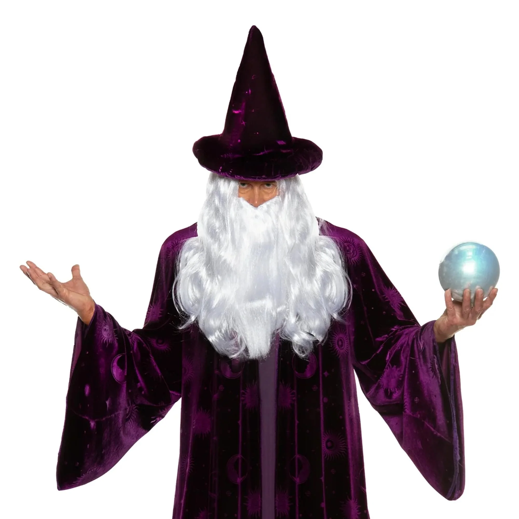 Midnight Mystic Wizard Purple Adult Costume - Image 2