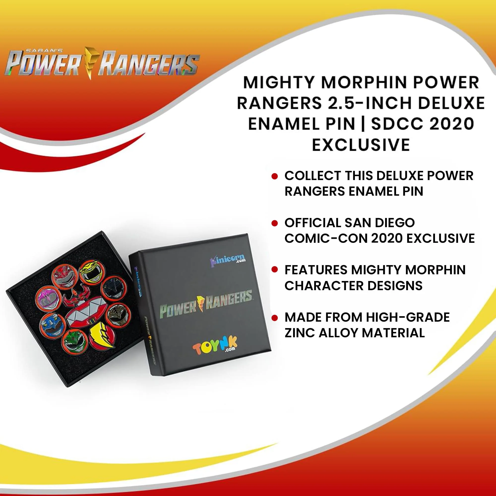 Mighty Morphin Power Rangers 2.5-Inch Deluxe Enamel Pin - Image 7