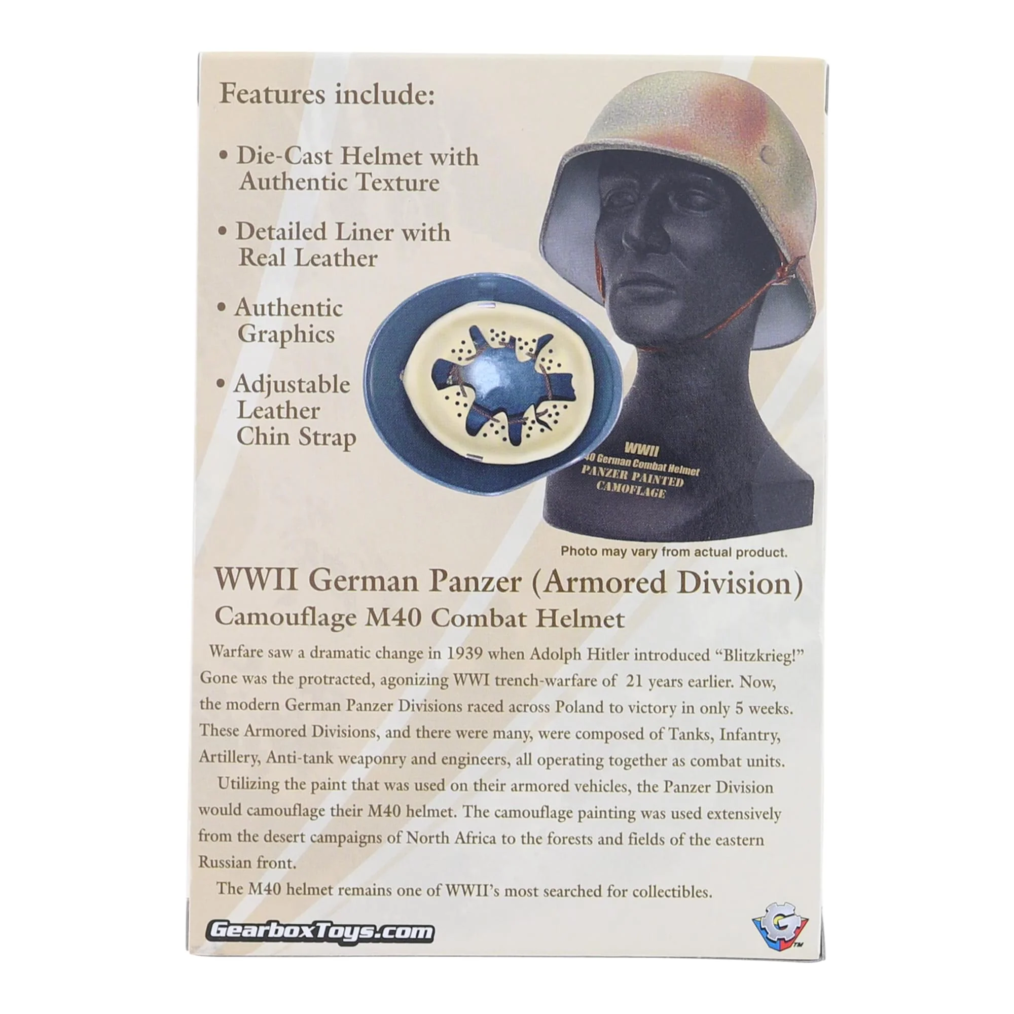 Military Scaled Helmet Replica | WWII German Panzer (Armored Division) - Image 3
