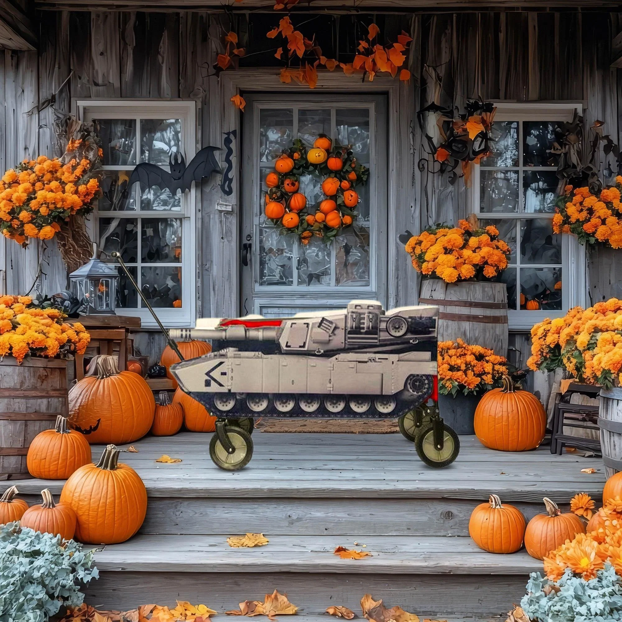 Military Tank Wagon Cover Halloween Accessory - Image 3