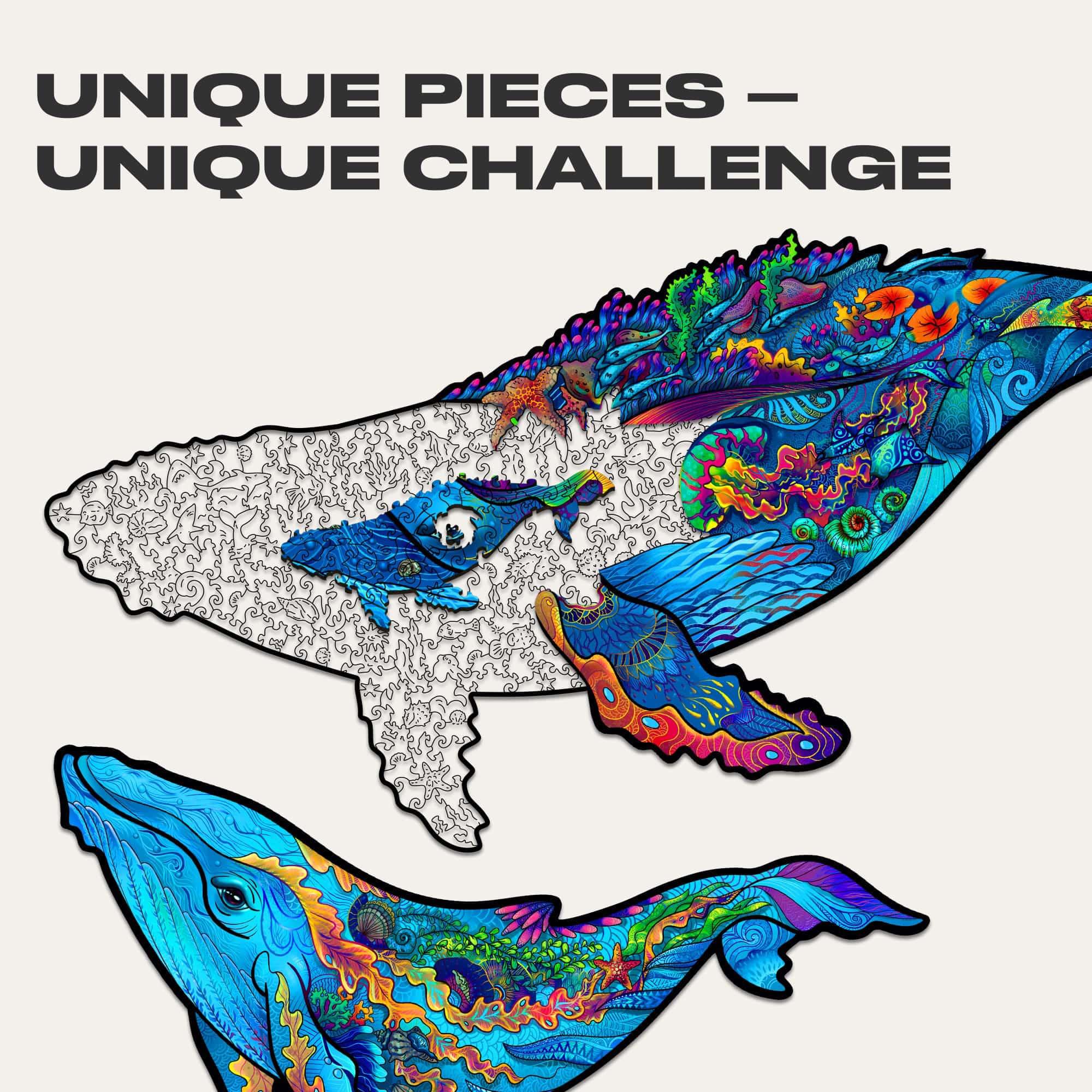 Milky Whales 98 Piece Shaped Wooden Jigsaw Puzzle - Image 2