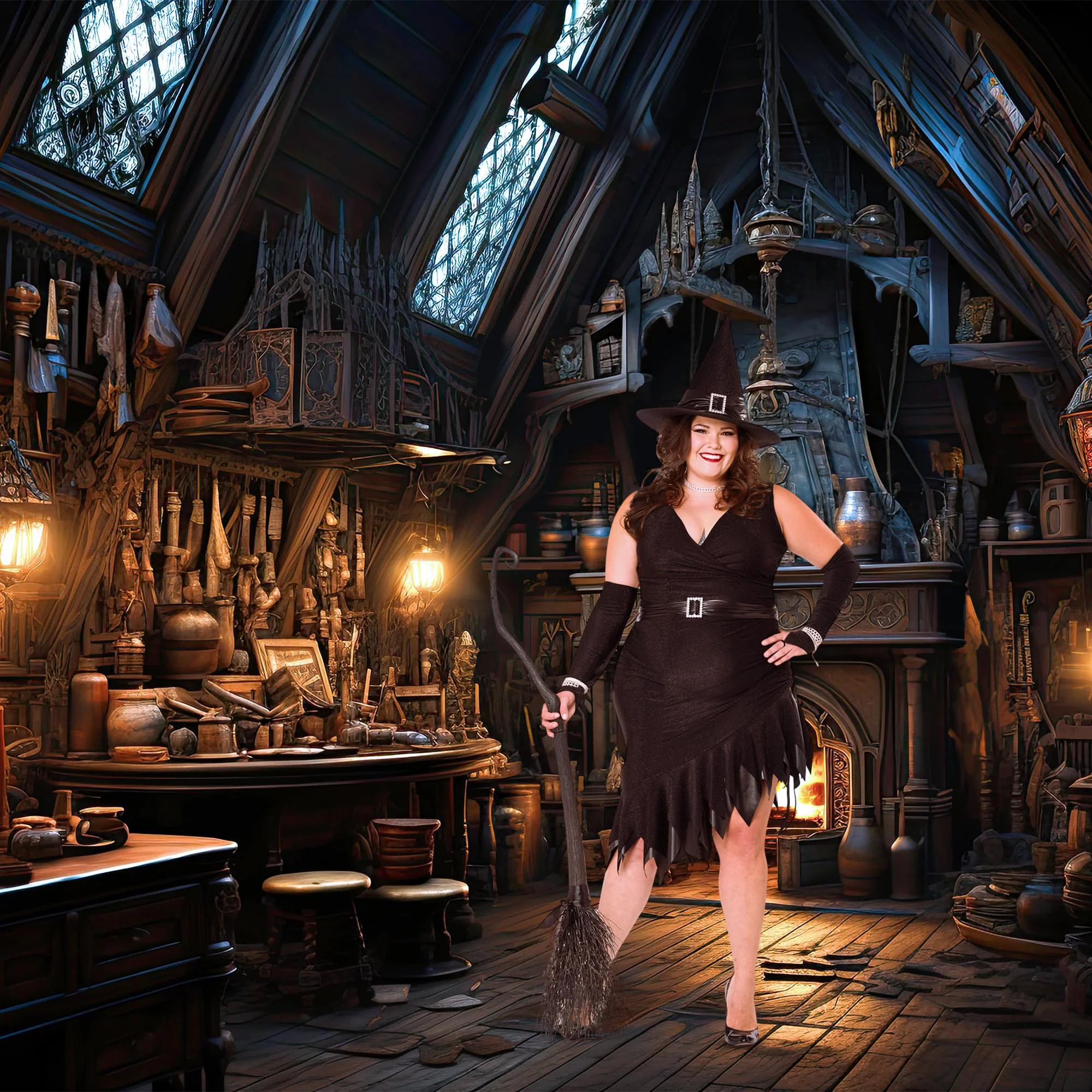Million Dollar Witch Women's Plus Size Adult Costume - Image 17